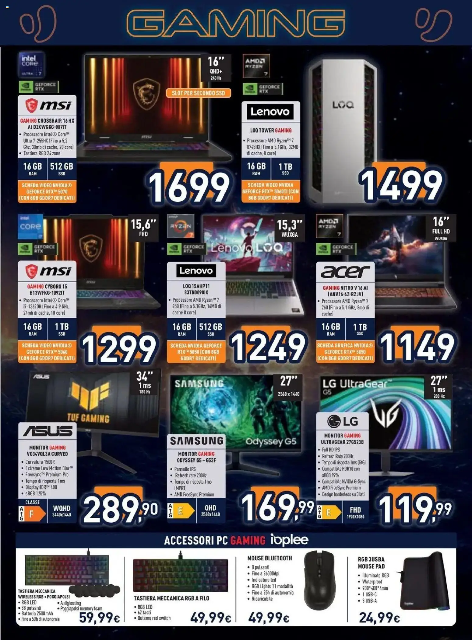 Volantino Unieuro del 12/10/2026 | Pagina: 17 | Prodotti: PC, Video, Batteria, Samsung