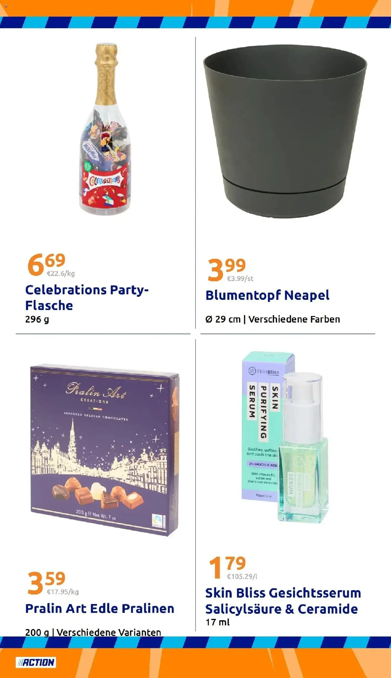 Action Kleine Preise, große Freude – gültig ab 06.05.2026 | Seite: 28 | Produkte: Blumentopf, Celebrations, Ski, Serum