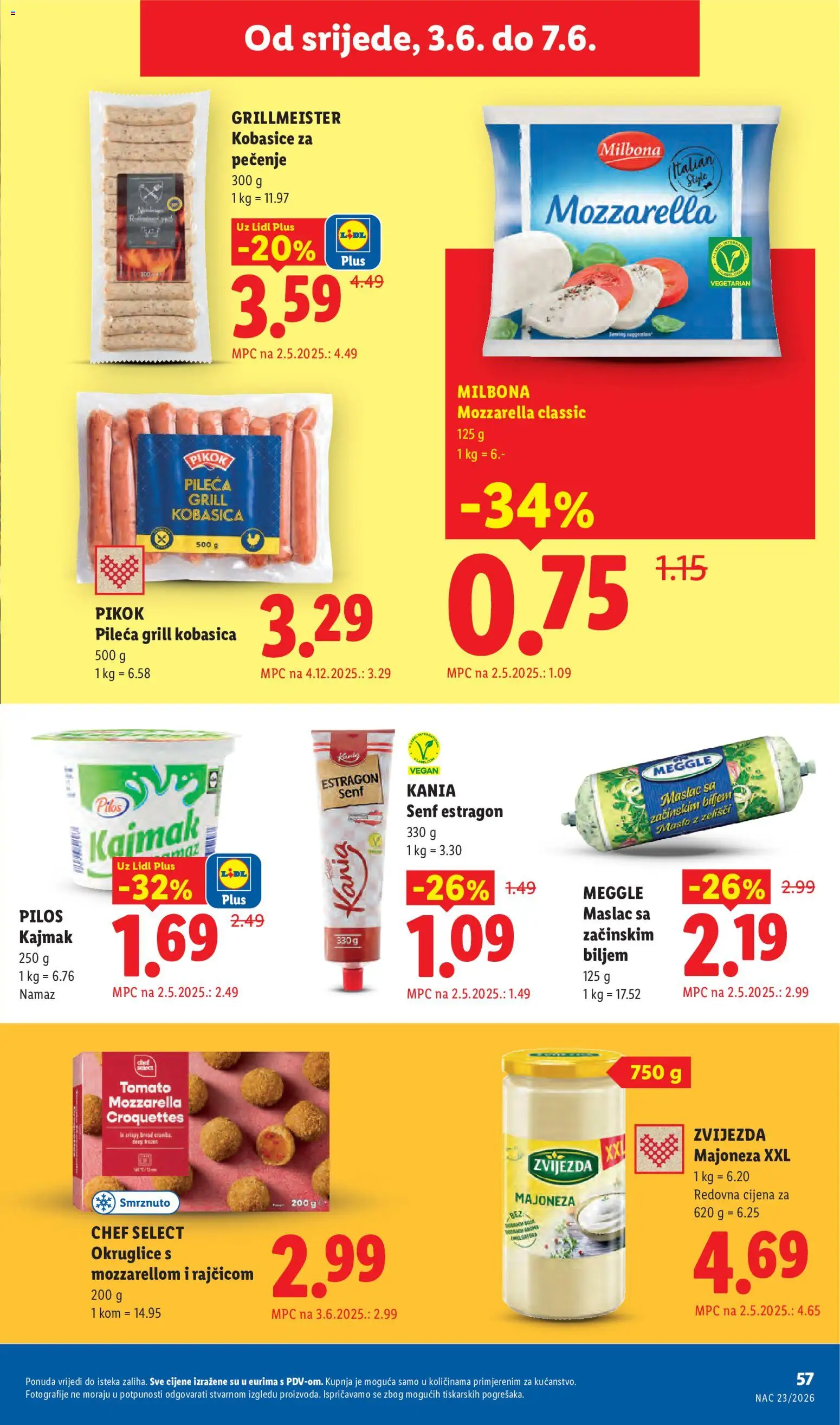 Lidl katalog | vrijedi od 01.06.2026 | Stranica: 57 | Proizvodi: Okruglice, Majoneza, Senf, Namaz