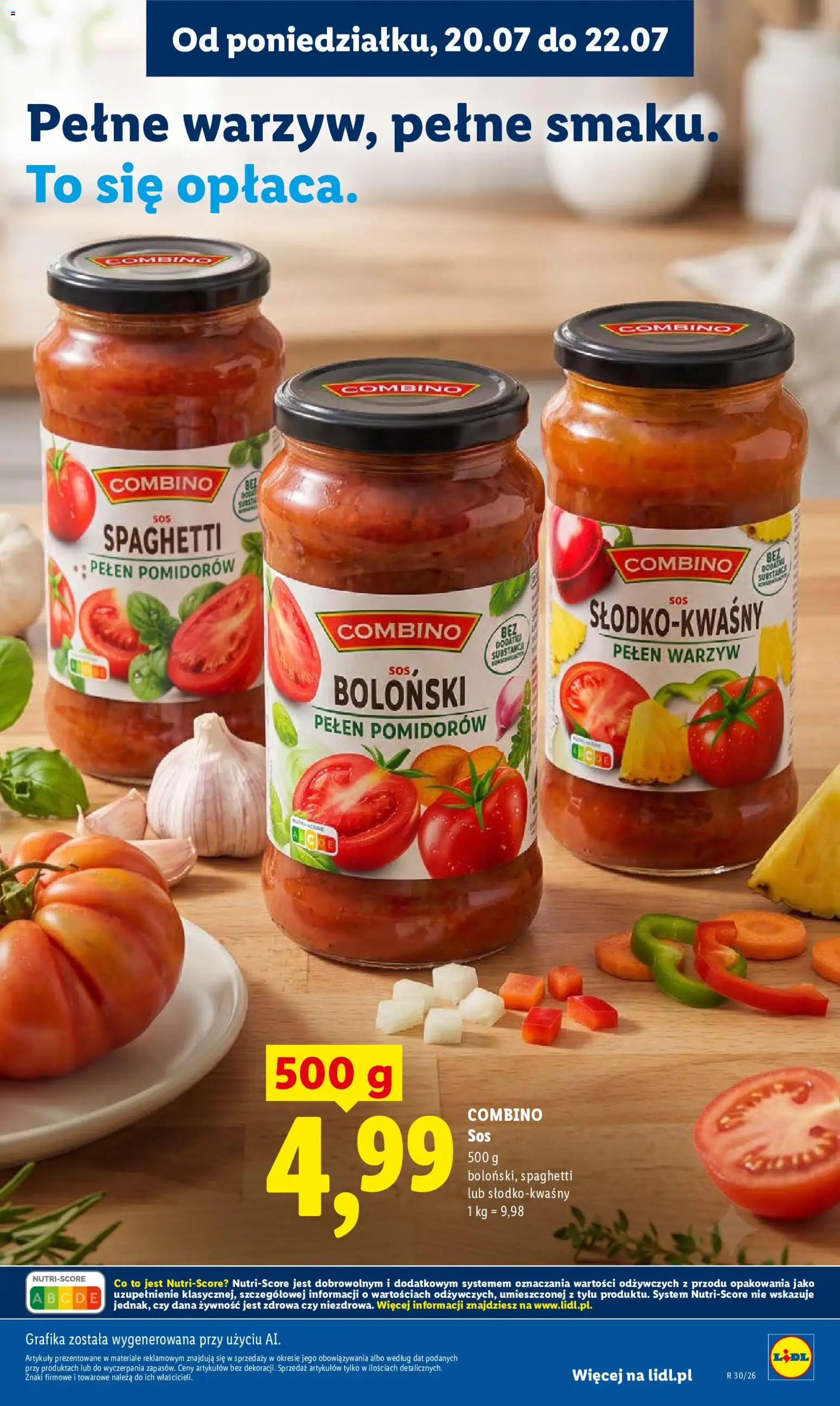 Lidl gazetka od 20.07.2026 | Strona: 89 | Produkty: Żywność, Sos boloński, Sos spaghetti, Sos