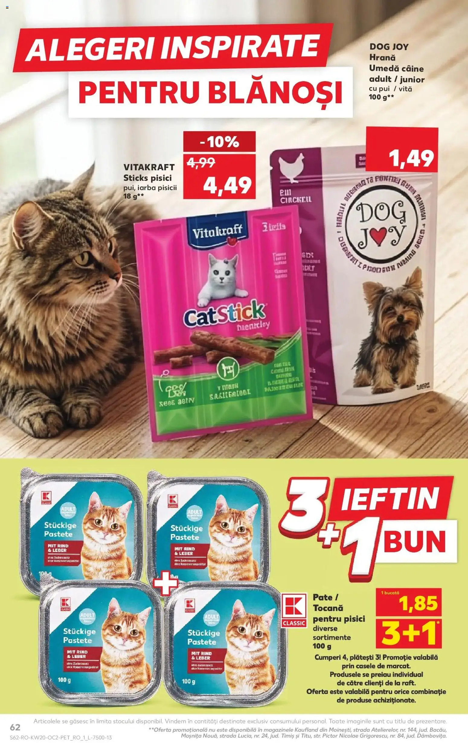 Noul catalog Kaufland – valabil de la 13.05.2026 | Pagină: 62 | Produse: Hacıyatmaz Kedi Oyuncağı, Pate, Carne De Vită