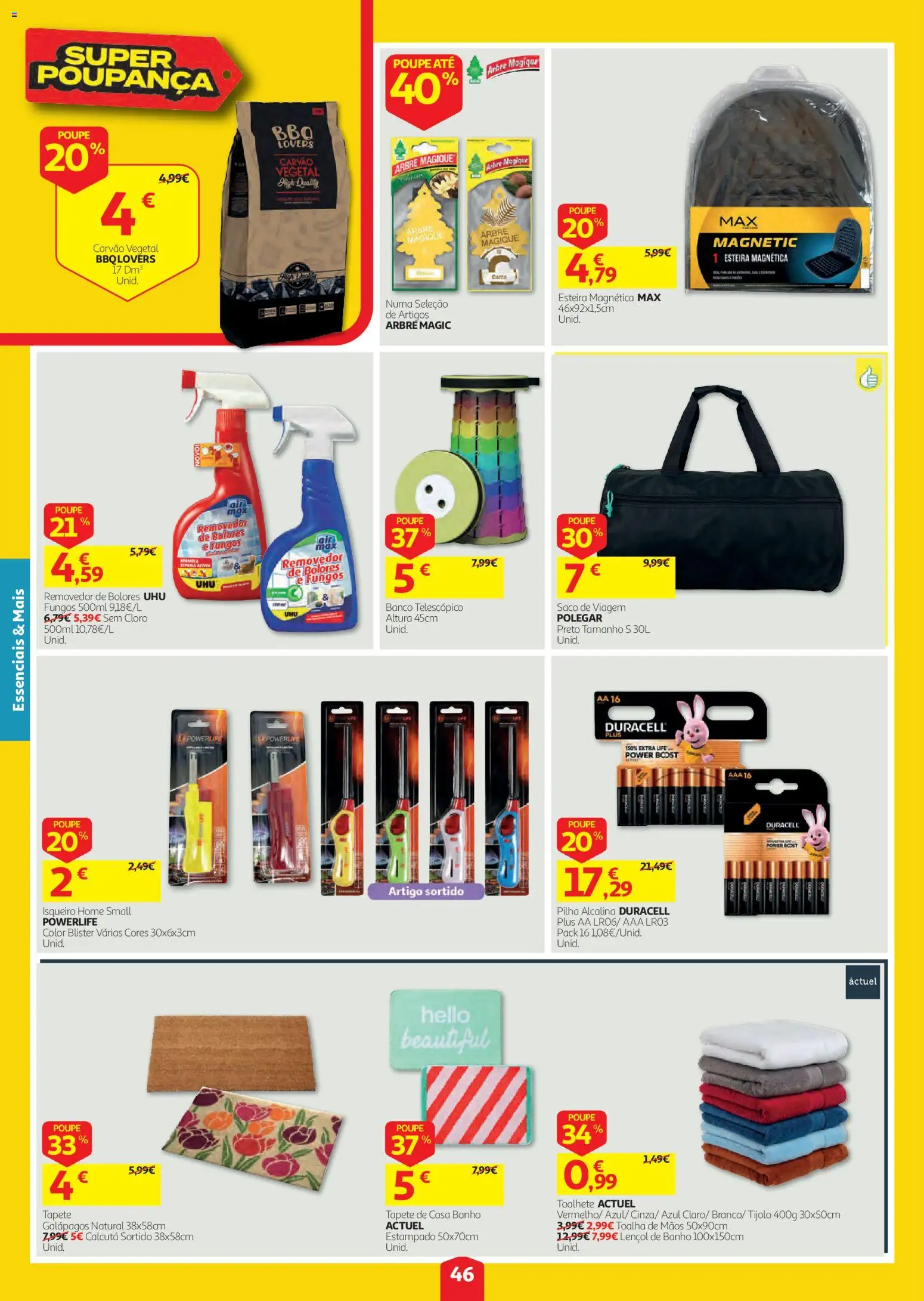 Auchan folheto │ válido de 01/10/2026 | Página: 46 | Produtos: Saco, Carvão vegetal, Esteira, Tapete