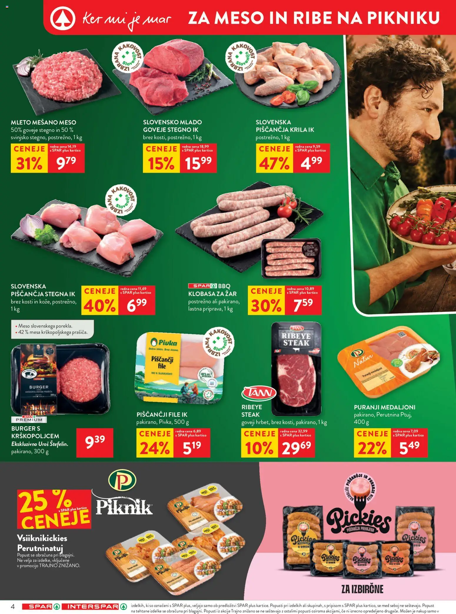 Novi Spar katalog ponudbe – veljaven od 05.08.2026 | Stran: 4 | Izdelki: Zar, Piščančja krila, Ribe