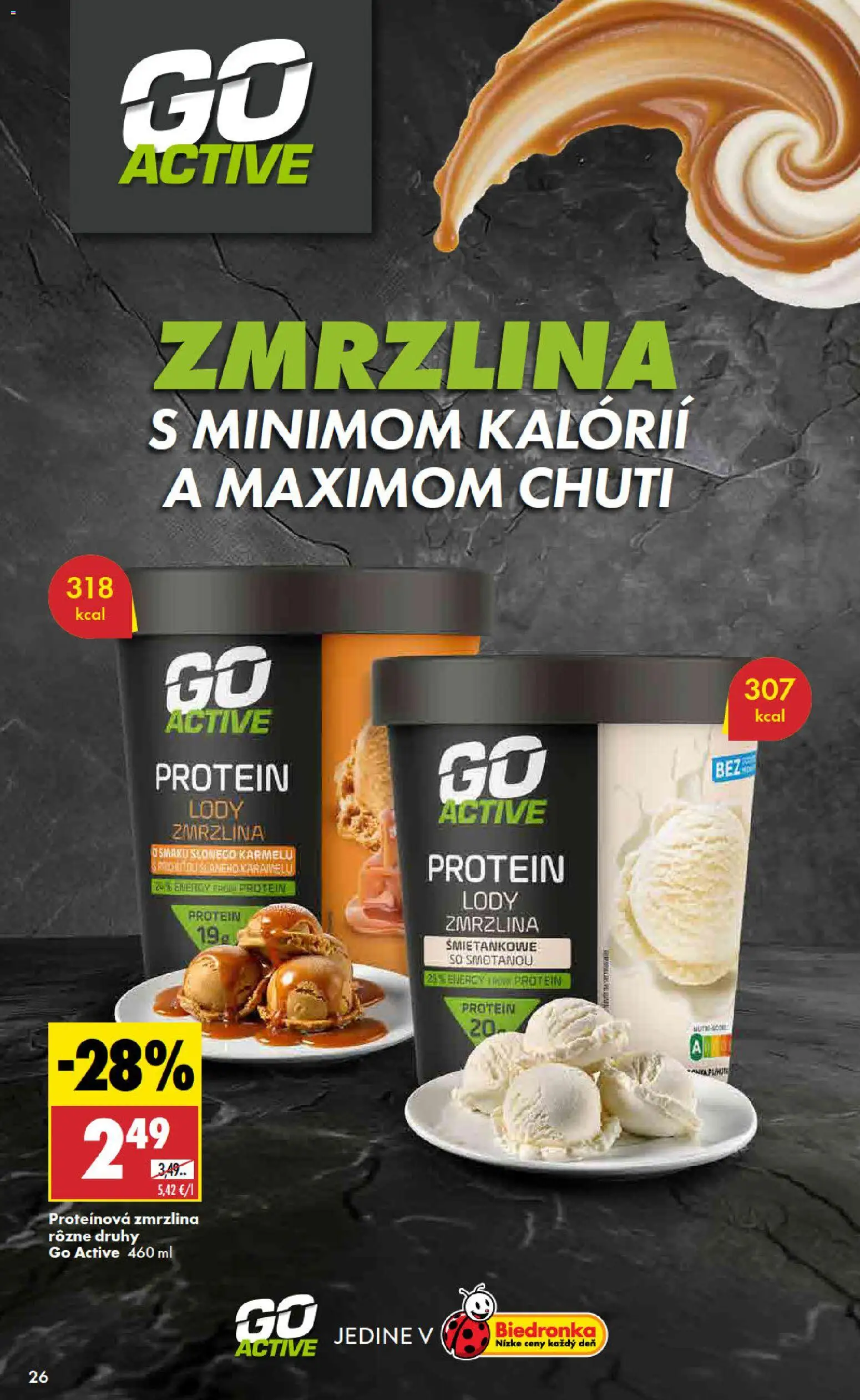 Nové Biedronka akcie – leták je platný od 25.06.2026 | Strana: 26 | Produkty: Protein, Zmrzlina