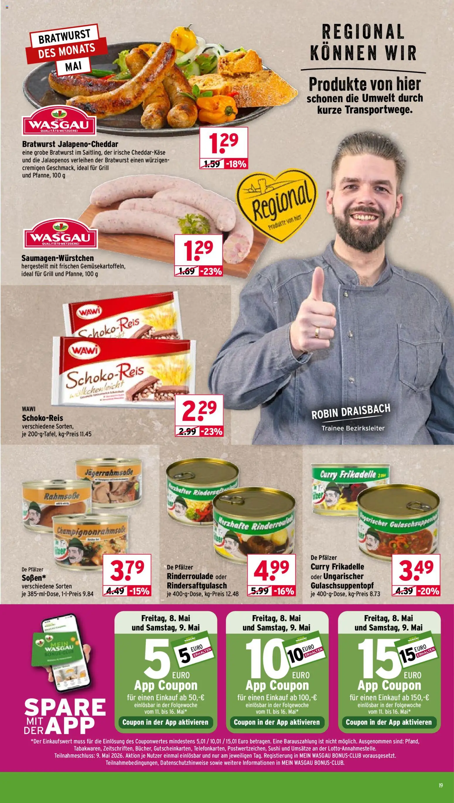 Wasgau Prospekt 	 – gültig ab 04.05.2026 | Seite: 19 | Produkte: Grill, Bratwurst