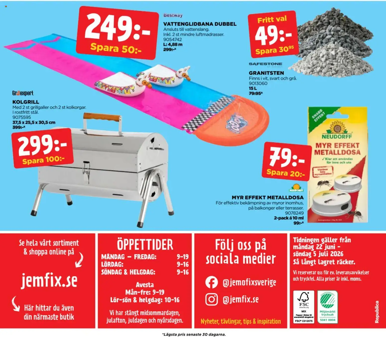 ByggMax reklamblad aktuell från 22/06/2026 | Sida: 20 | Produkter: Kolgrill, Galler, Papper
