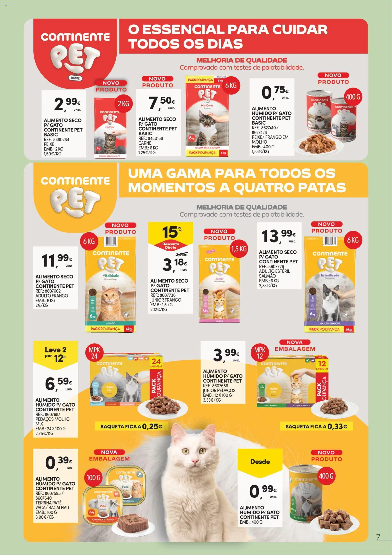 Continente Animais de Companhia │ válido de 09.06.2026 | Página: 7 | Produtos: Bacalhau, Frango, Salmão, Peixe
