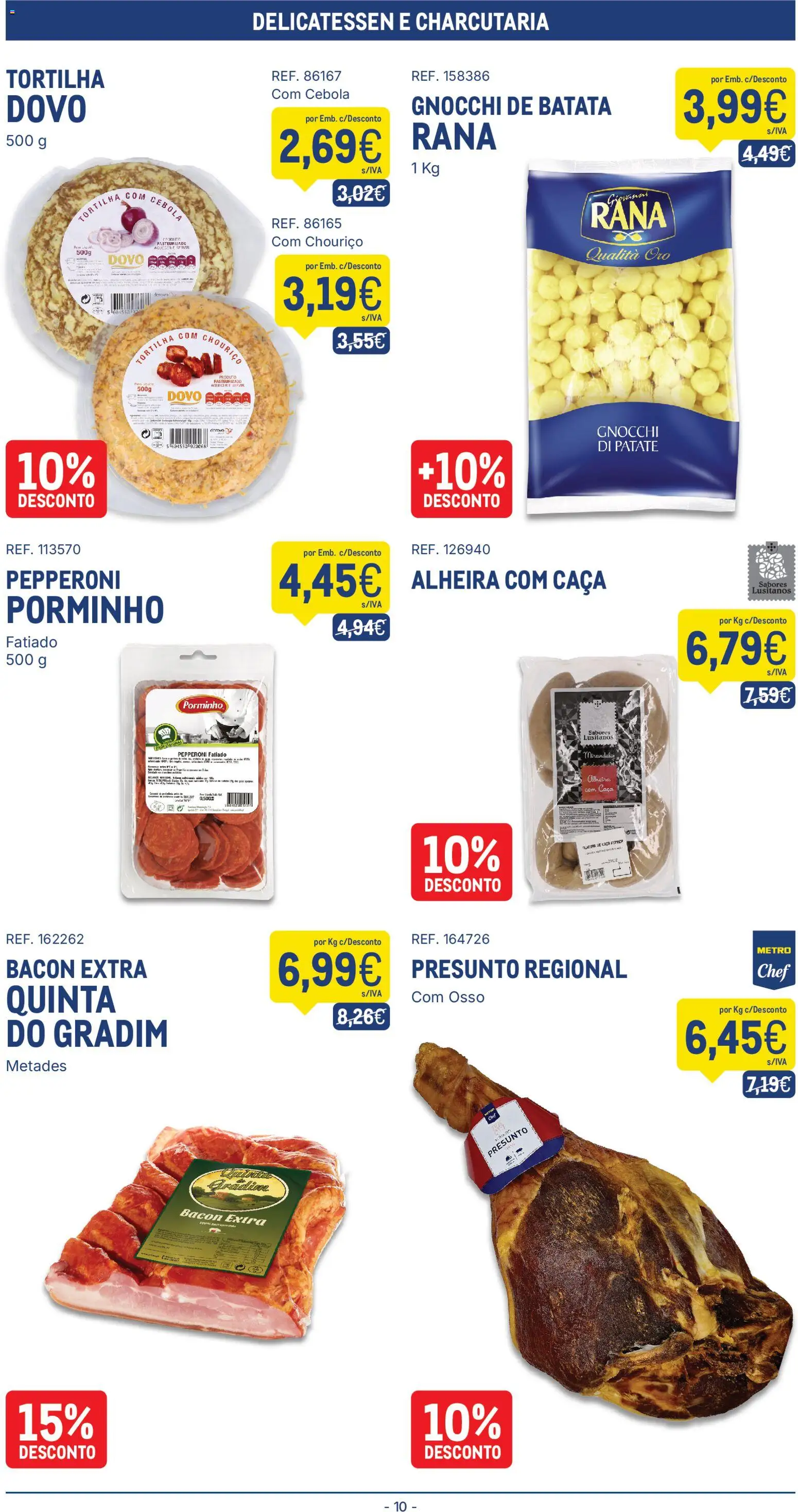 Makro folheto │ válido de 29/09/2026 | Página: 10 | Produtos: Cebola, Presunto, Chouriço, Alheira