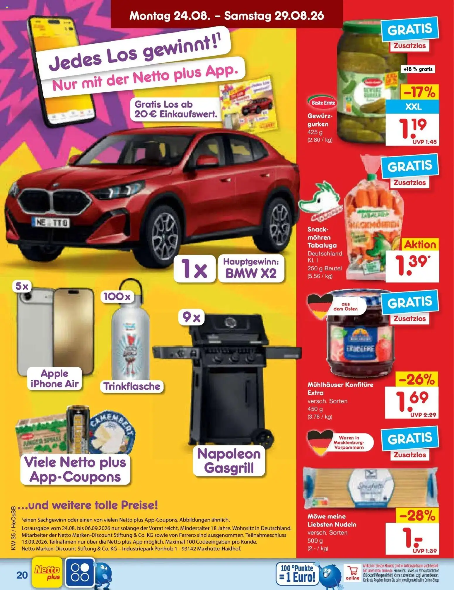 Netto Marken-Discount Prospekt Rostock – gültig ab 24.08.2026 | Seite: 30 | Produkte: Iphone, Apple, Mohren, Gurken