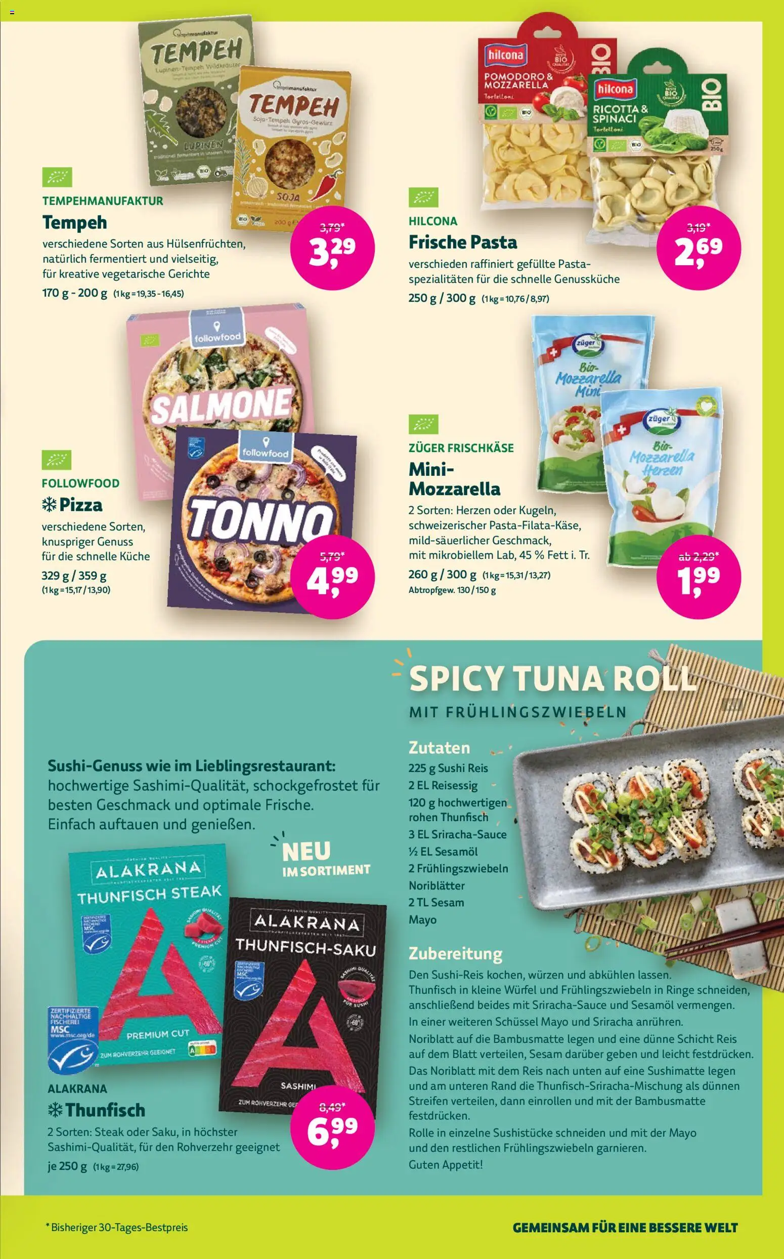 BioMarkt Prospekt – gültig ab 23.09.2026 | Seite: 9 | Produkte: Mozzarella, Küche, Pasta, Frischkase