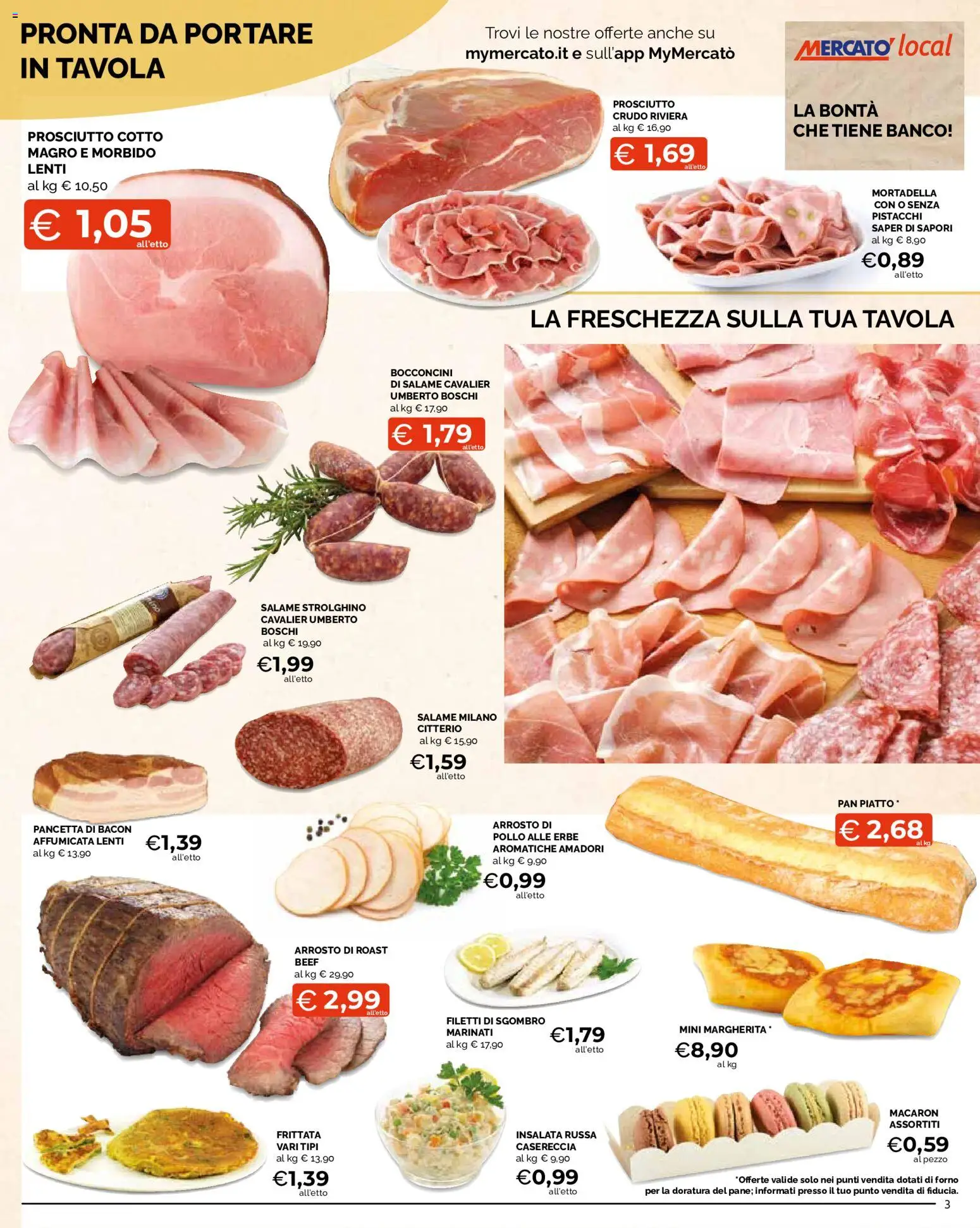 Volantino Mercatò del 13/07/2026 | Pagina: 3 | Prodotti: Pollo, Insalata, Sgombro, Insalata russa