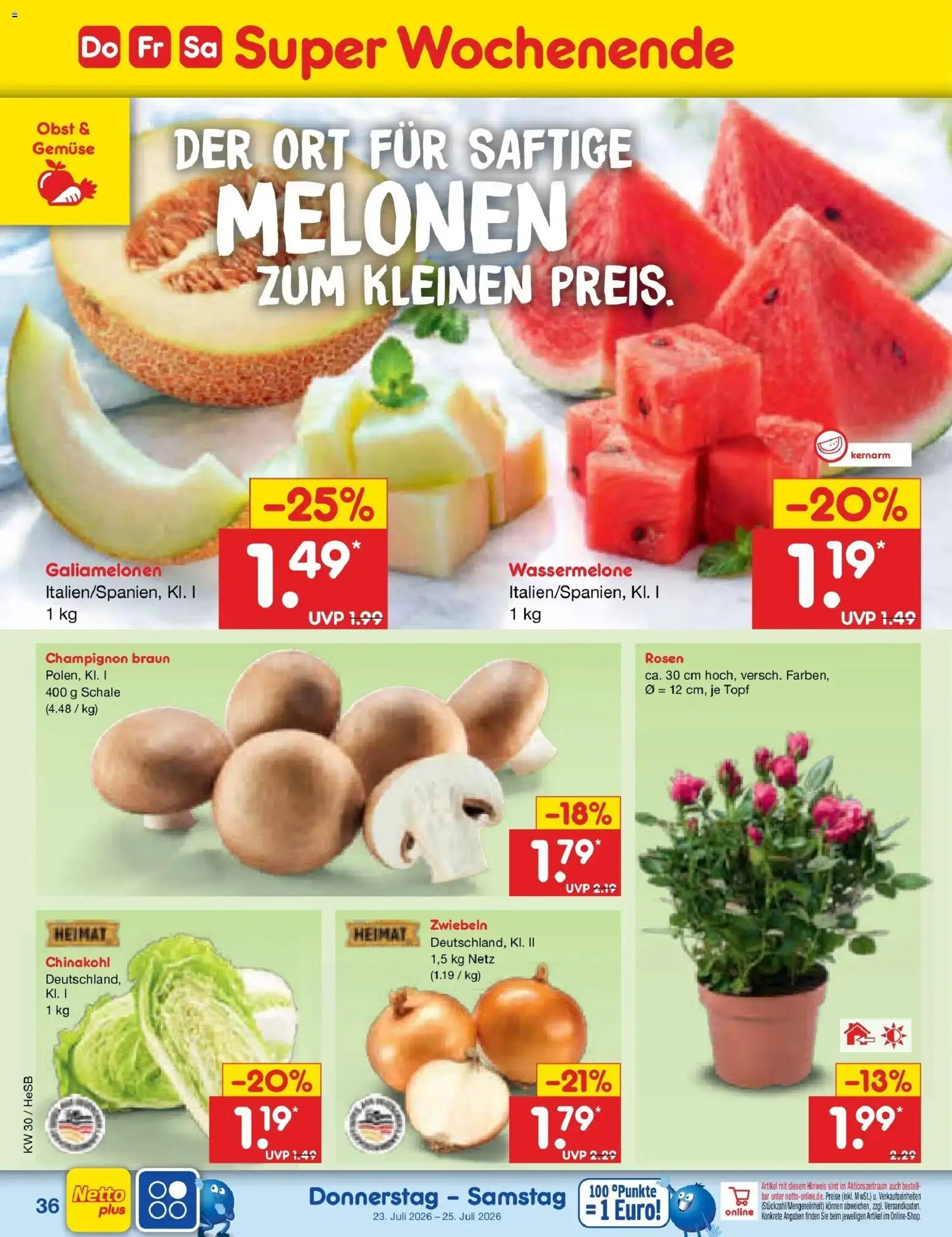 Netto Marken-Discount Prospekt Kröpelin – gültig ab 20.07.2026 | Seite: 58 | Produkte: Zwiebeln, Gemüse, Obst, Chinakohl