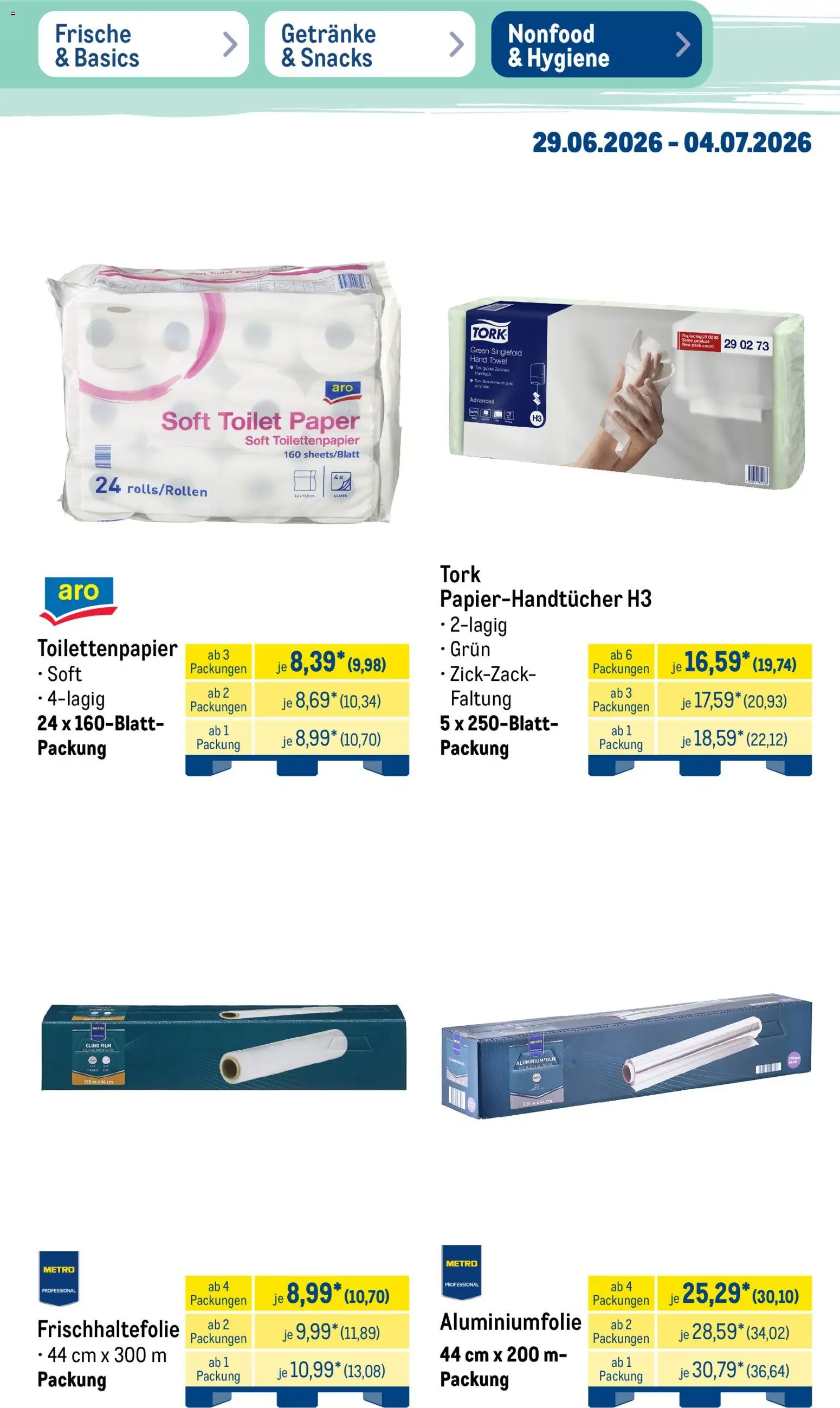 Metro Prospekt – gültig ab 29.06.2026 | Seite: 41 | Produkte: Toilettenpapier