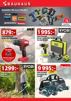 Bauhaus erbjudanden - Förhandsvisning av reklamblad från butik Bauhaus aktuell från 25/10/2026 | Sida: 6 | Produkter: Skruvdragare, Lövblås, Ryobi, Slagborrmaskin