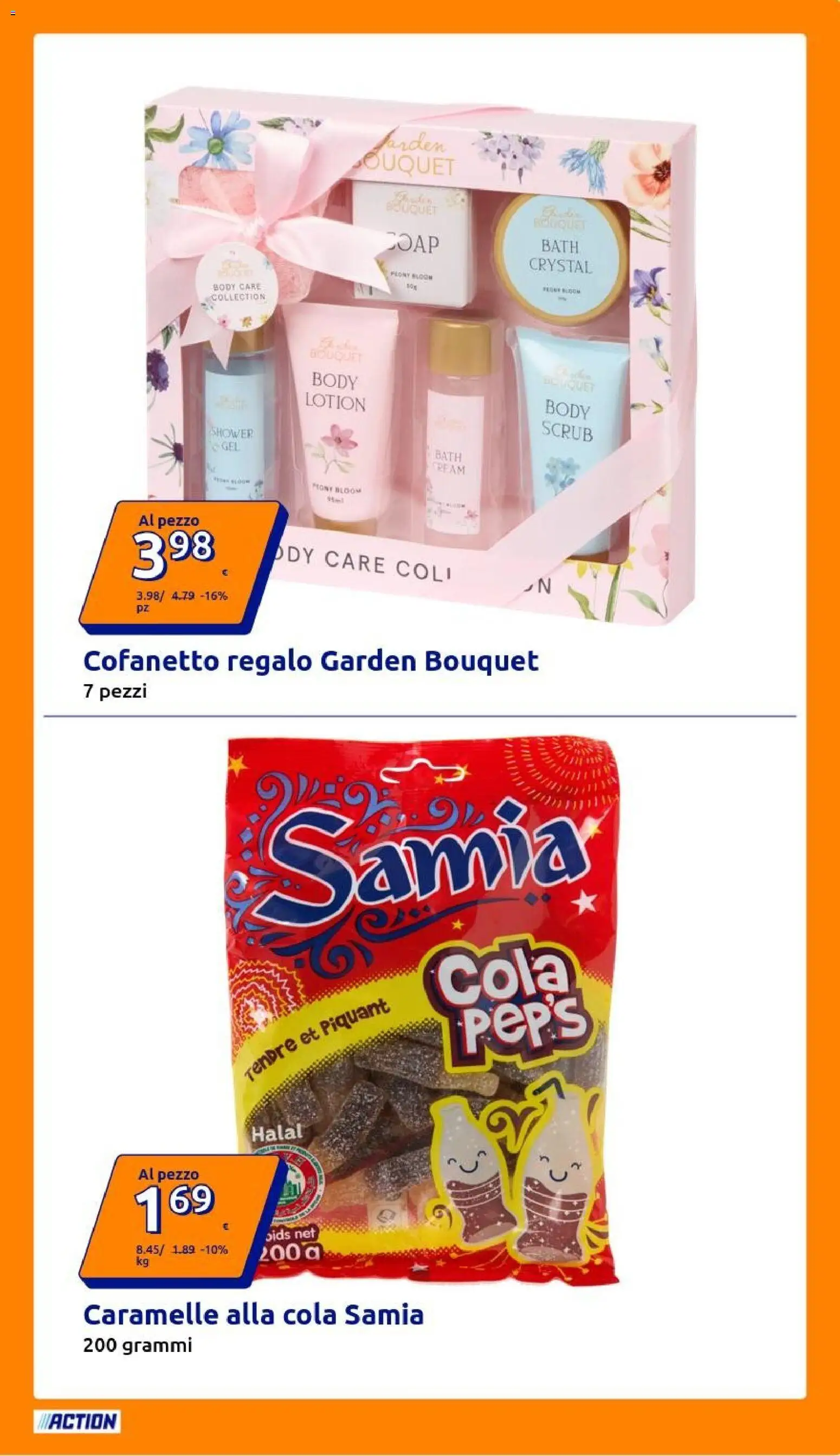 Volantino Action del 22/07/2026 | Pagina: 17 | Prodotti: Caramelle, Scrub