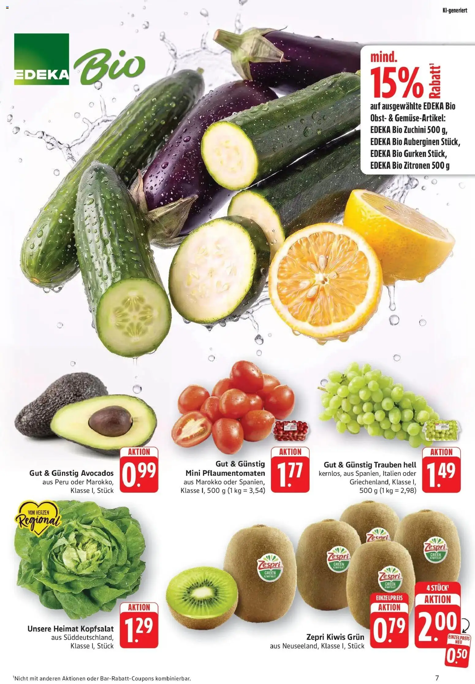 Edeka Prospekt Bad Bergzabern (ab 19.10.2026) » Angebote Online | Seite: 9 | Produkte: Trauben, Obst, Gurken, Zitronen