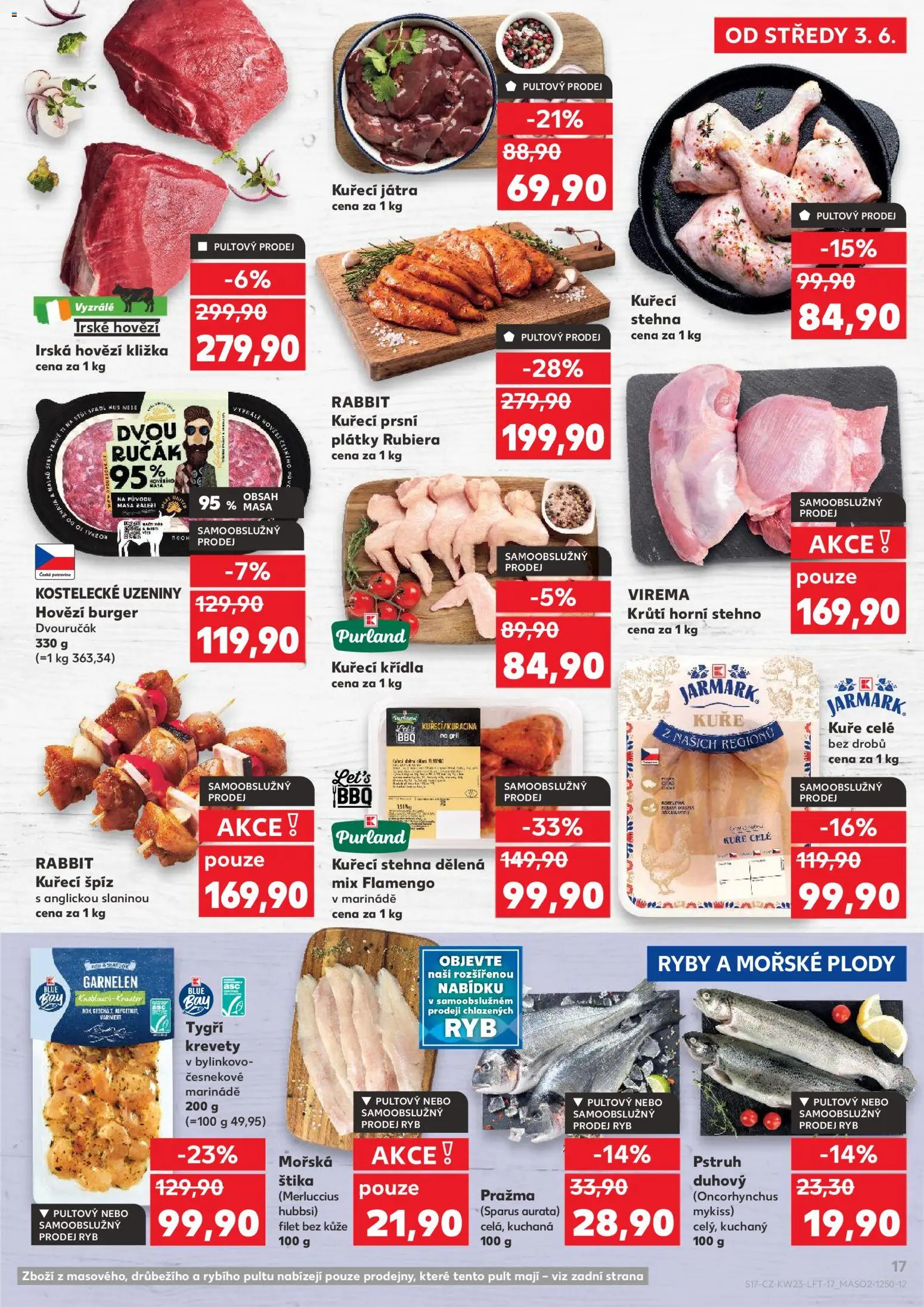 Kaufland leták - Brno od 03.06.2026 | Strana: 17 | Produkty: Hovězí kližka, Gril, Kuřecí Křídla, Filet