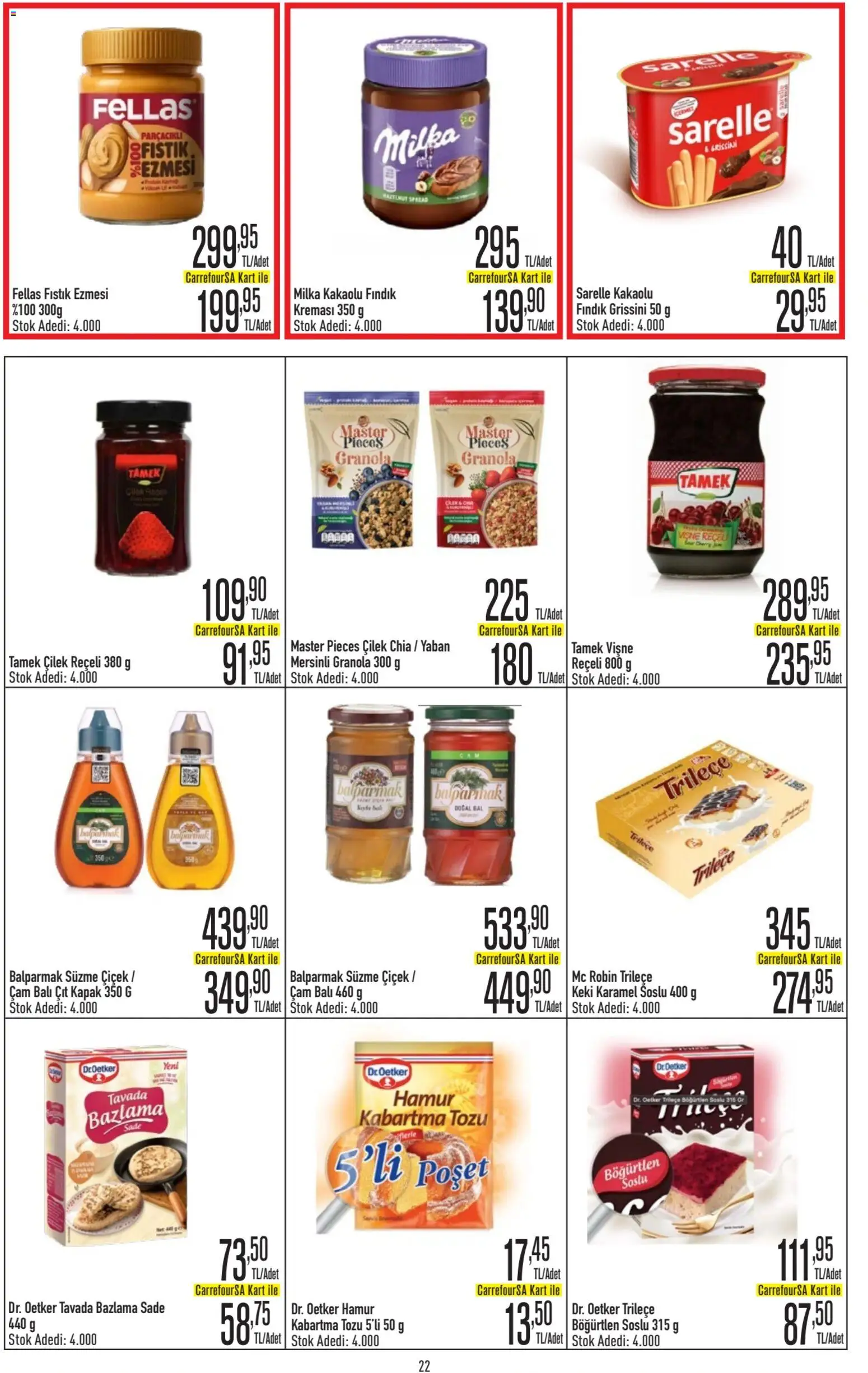 CarrefourSA Katalog - 06 Ağustos 2026 tarihinden itibaren geçerlidir | Sayfa: 22 | Ürünler: Fıstık, Çilek, Kabartma tozu, Fıstık ezmesi
