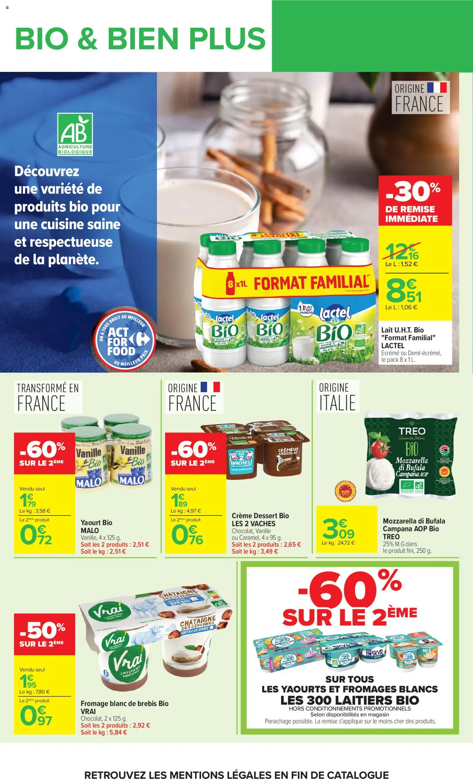 {H1} | Page: 10 | Produits: Mozzarella, Lait, Fromage, Yaourt