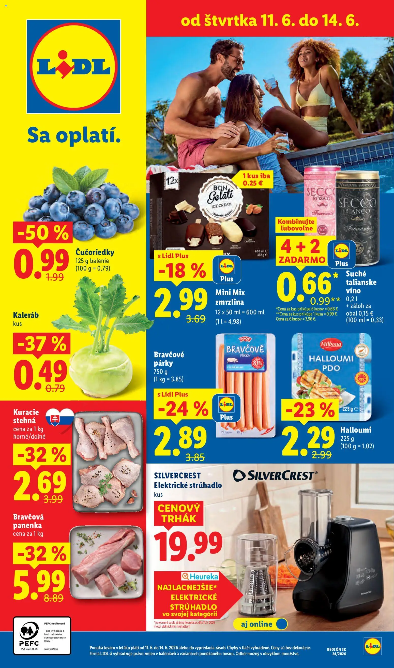Nové Lidl akcie – leták je platný od 08.06.2026 | Strana: 61 | Produkty: Strúhadlo, Zmrzlina, Kuracie stehná, Čučoriedky