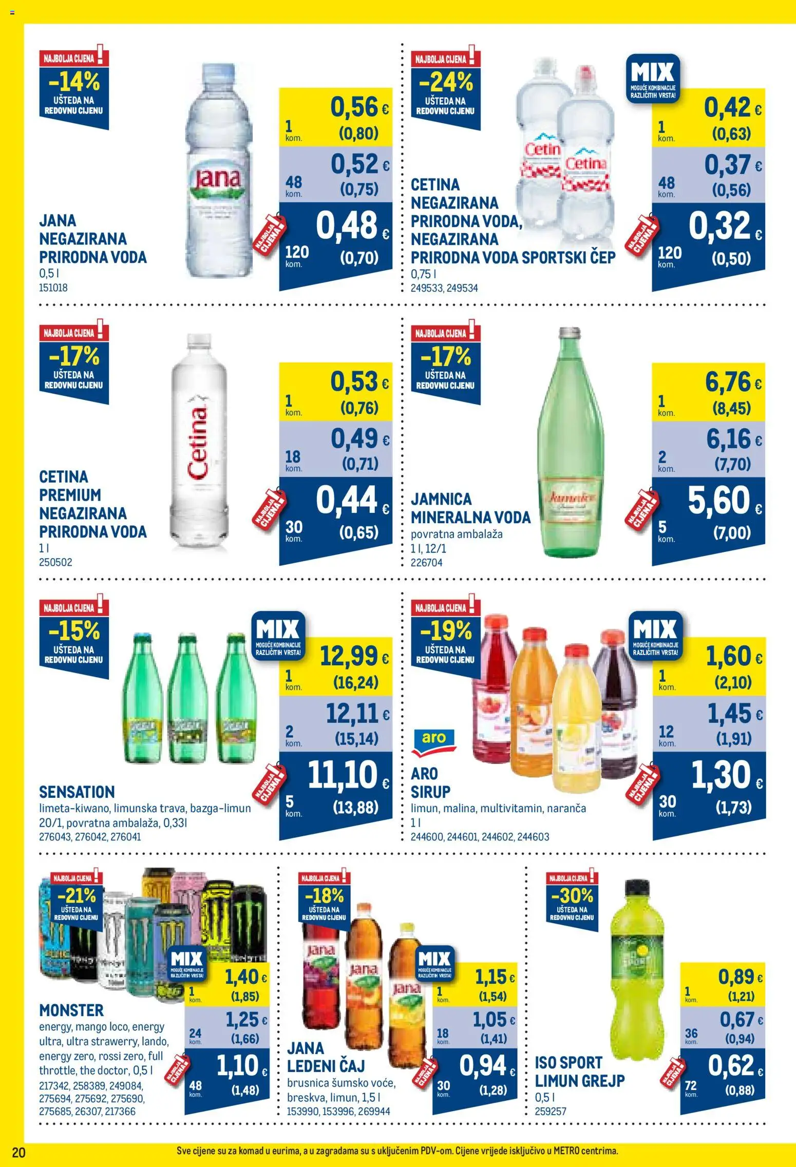 Metro katalog | vrijedi od 03.08.2026 | Stranica: 20 | Proizvodi: Grejp, Jamnica, Voće, Brusnica