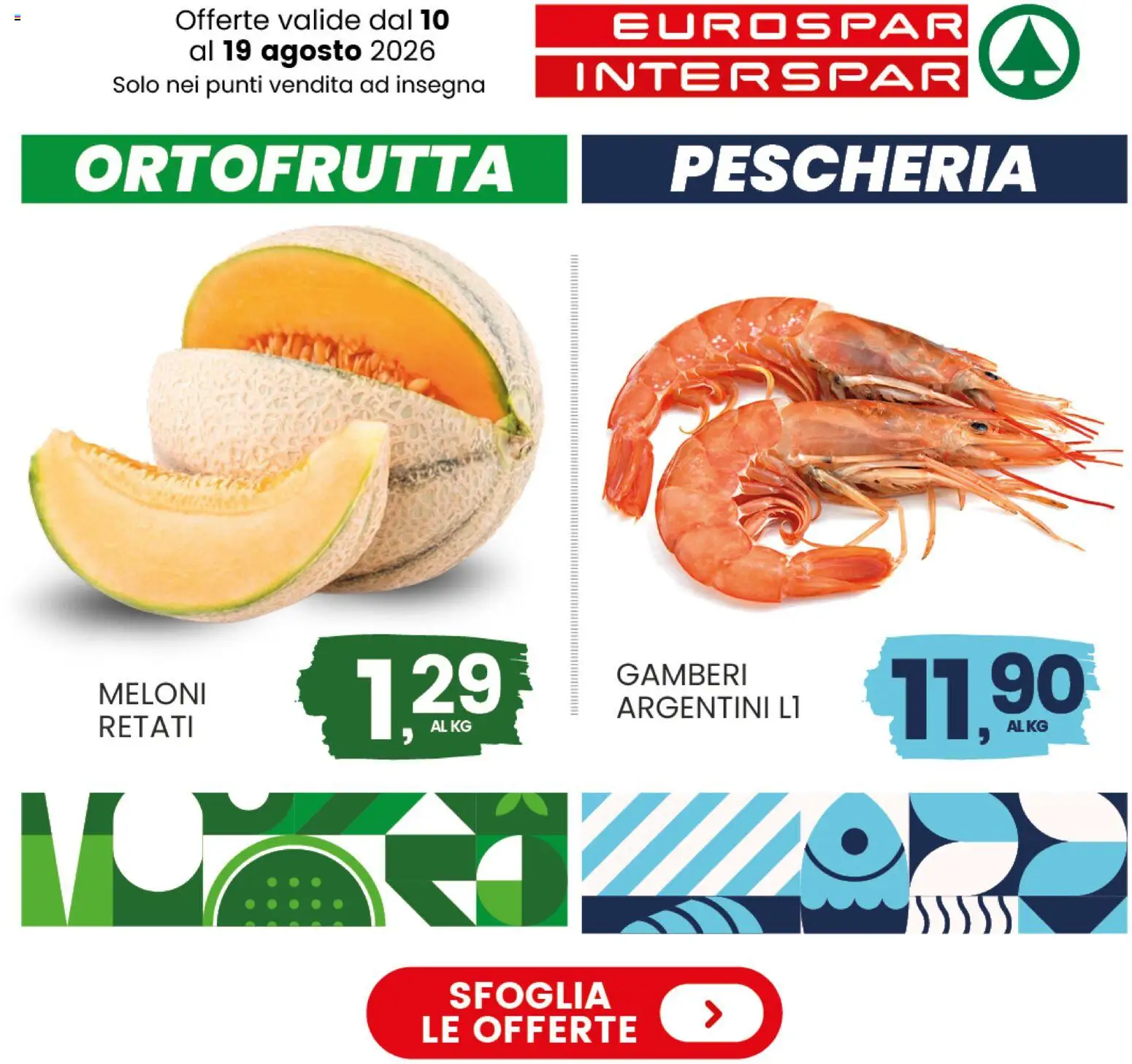 Volantino Eurospar del 10/08/2026 | Pagina: 1 | Prodotti: Gamberi
