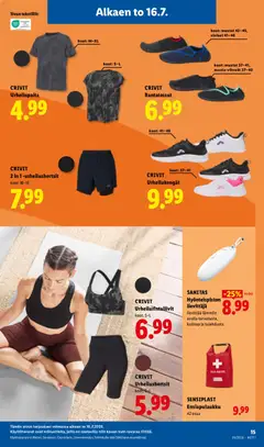 Lidl-mainoslehti voimassa 16/07/2026 alkaen | Sivu: 21 | Tuotteet: Urheilukengät