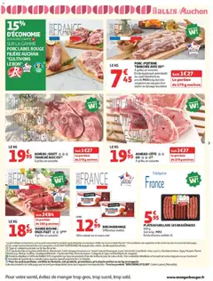Auchan - Prévisualisation de AGNEAU : GIGOT TRANCHÉ AVEC OS, À griller, en caissette valide à partir de 07/07/2026 | Page: 3 | Produits: Agneau gigot, Ribs, Porc, Viande bovine