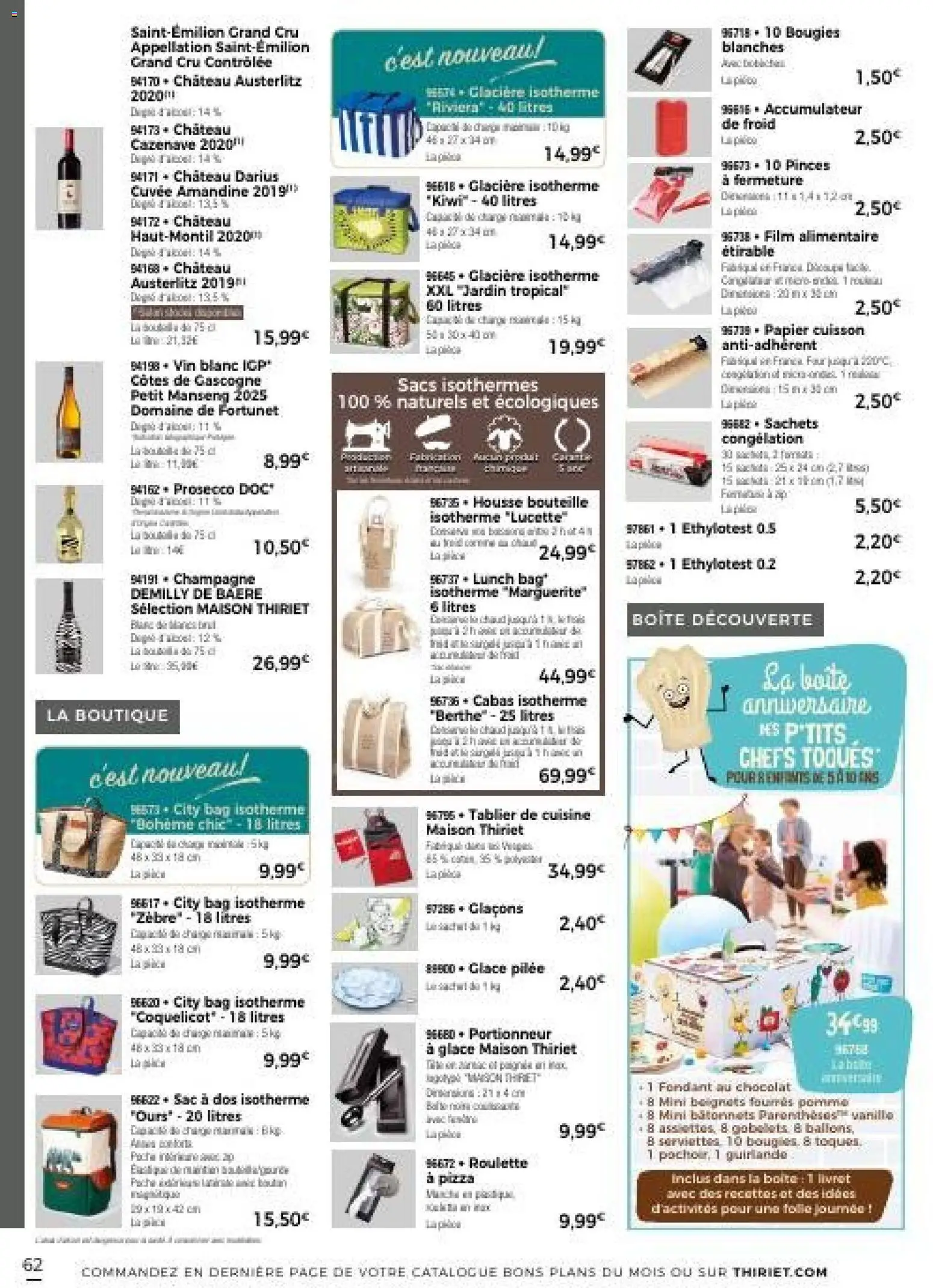 {H1} | Page: 65 | Produits: Pomme, Pinces, Chocolat, Kiwi