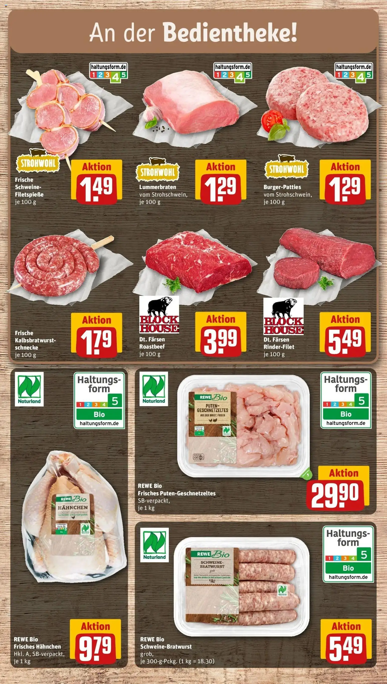 REWE Prospekt ab 14.09.2026 zum Blättern » Angebote | Seite: 6 | Produkte: Hahnchen, Rinderfilet, Bratwurst, Roastbeef