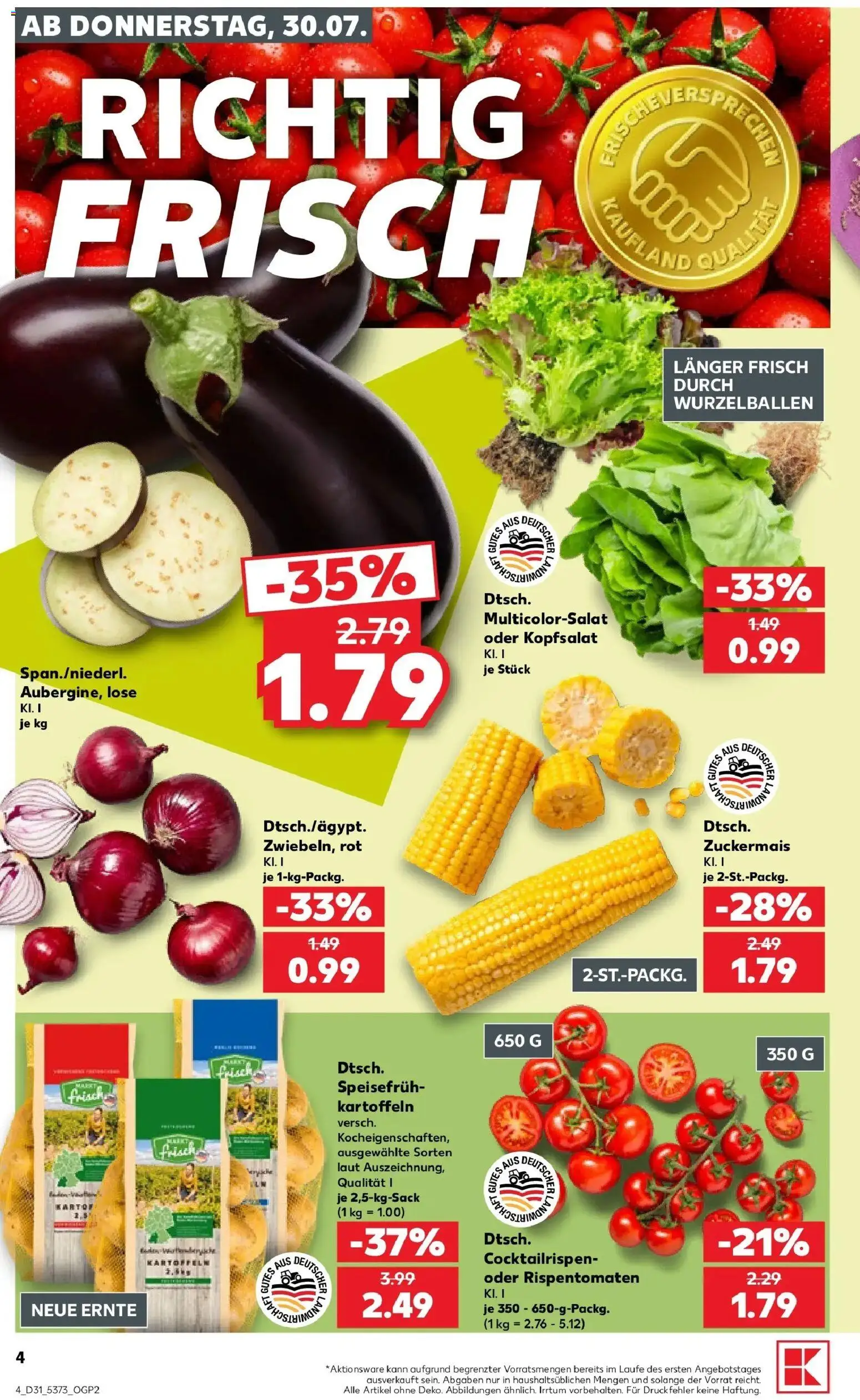 Kaufland Prospekt Bad Oldesloe – gültig ab 30.07.2026 | Seite: 4 | Produkte: Kartoffeln