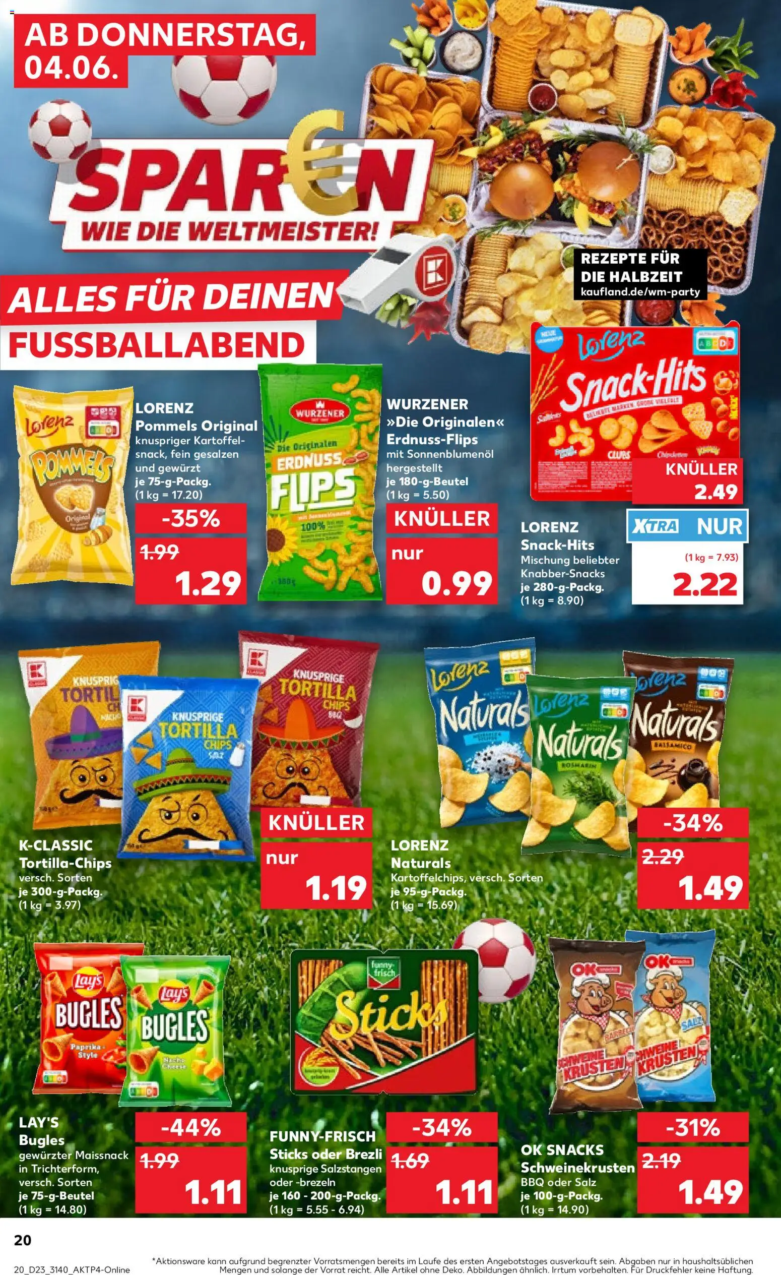 Kaufland Prospekt Leipzig – gültig ab 04.06.2026 | Seite: 20 | Produkte: Sonnenblumenol, Paprika, Salz, Chips