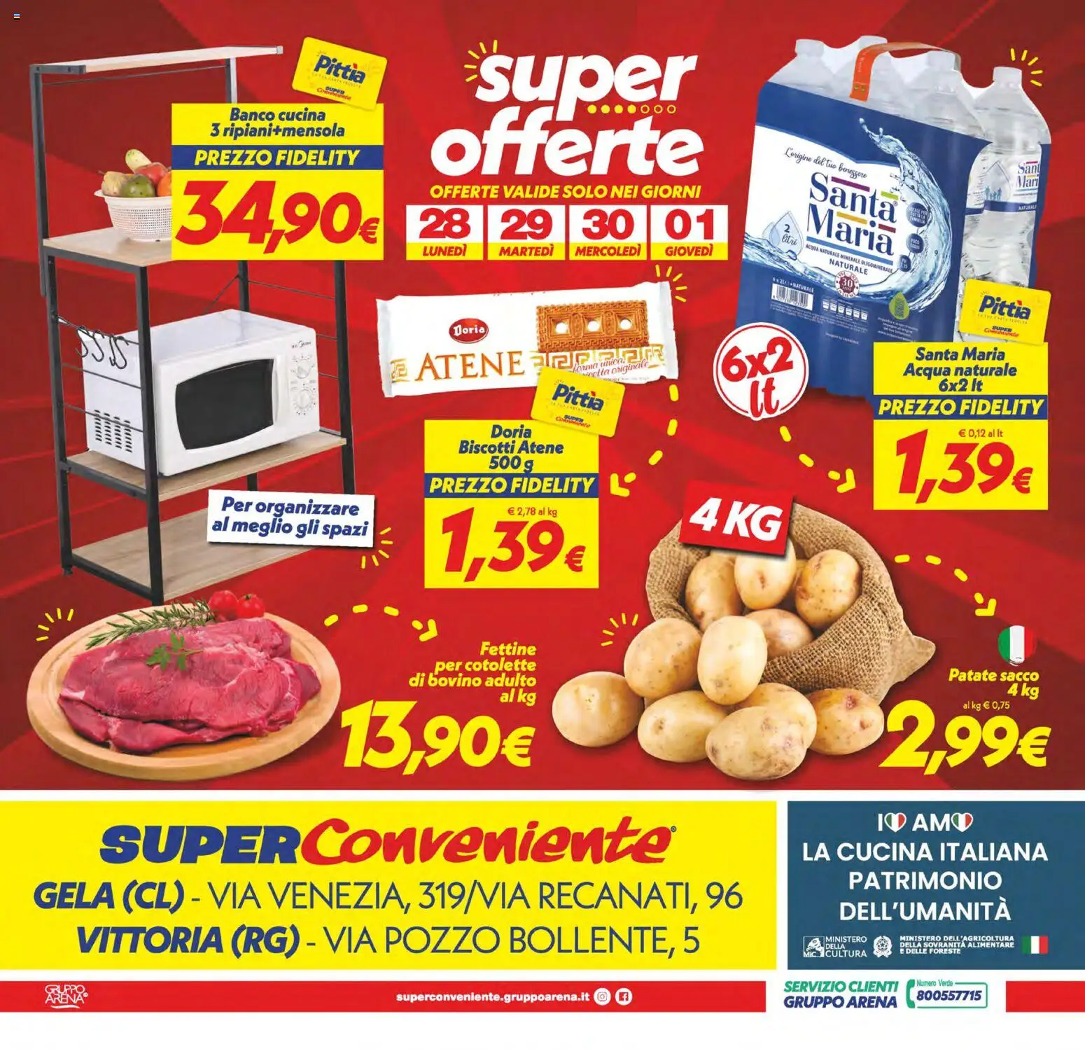 Volantino SuperConveniente del 22/09/2026 | Pagina: 24 | Prodotti: Bovino, Biscotti, Acqua, Acqua naturale