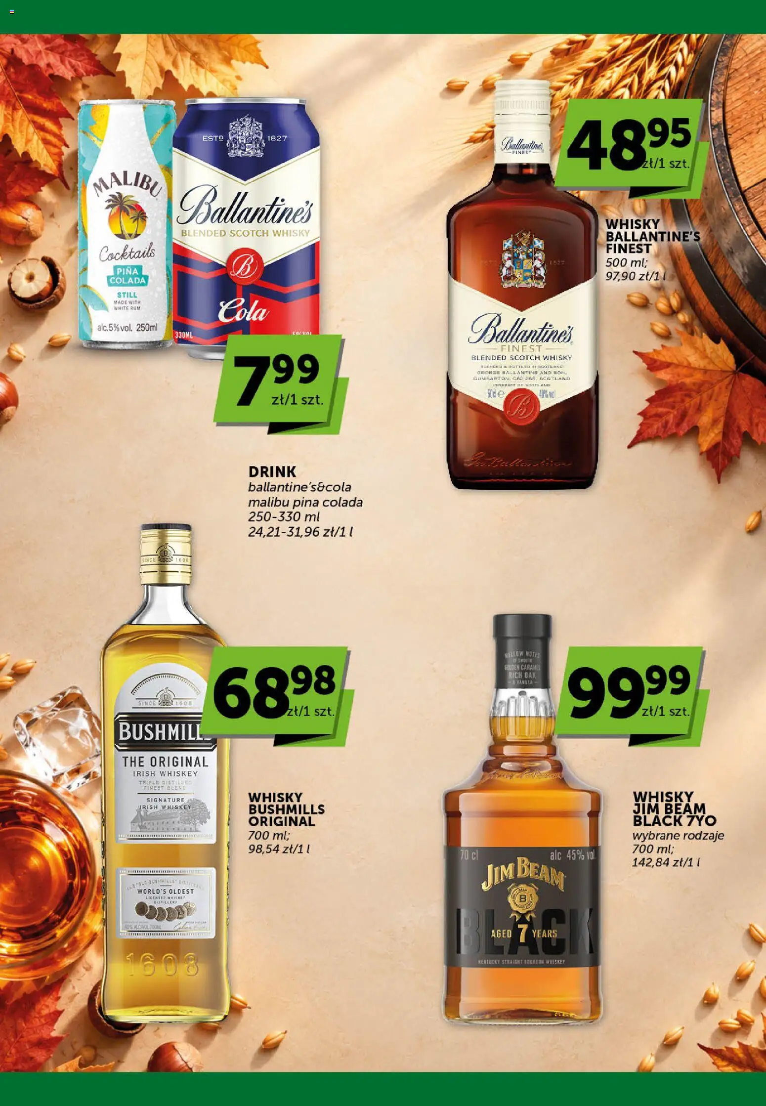 Groszek gazetka - Oferta alkoholowa od 15.10.2026 | Strona: 6 | Produkty: Scotch whisky, Jim Beam, Irish whiskey, Rum