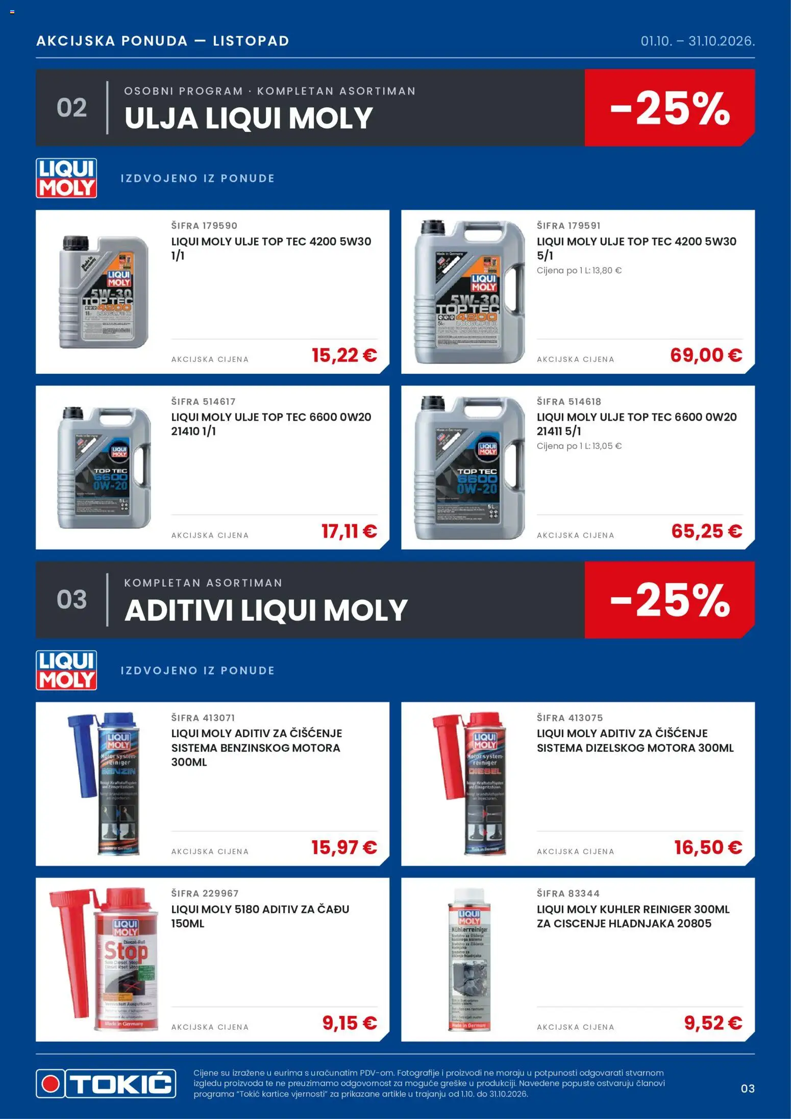 Tokić katalog | vrijedi od 01.10.2026 | Stranica: 4 | Proizvodi: Ulje