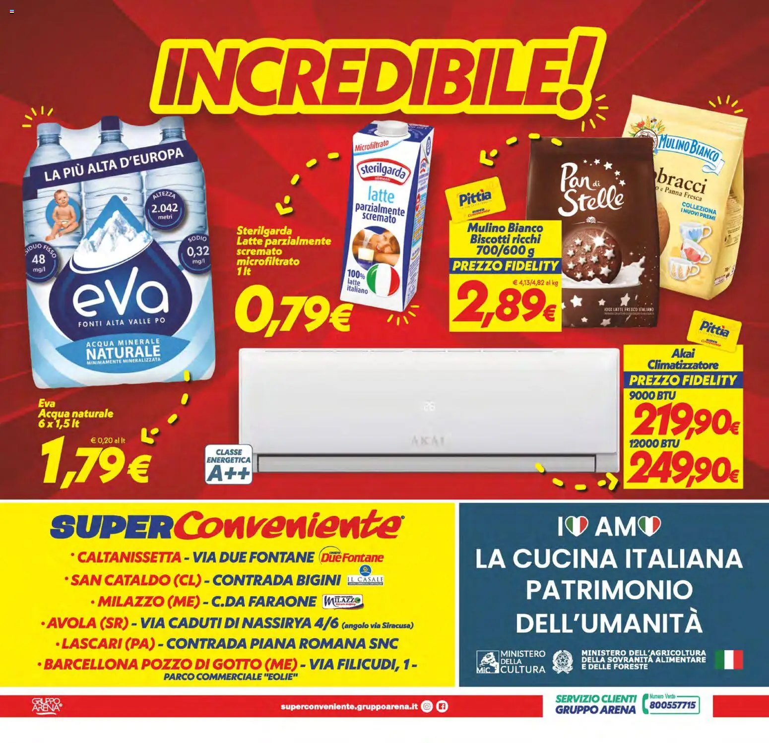 Volantino SuperConveniente del 19.05.2026 | Pagina: 28 | Prodotti: Panna, Biscotti, Latte, Acqua naturale