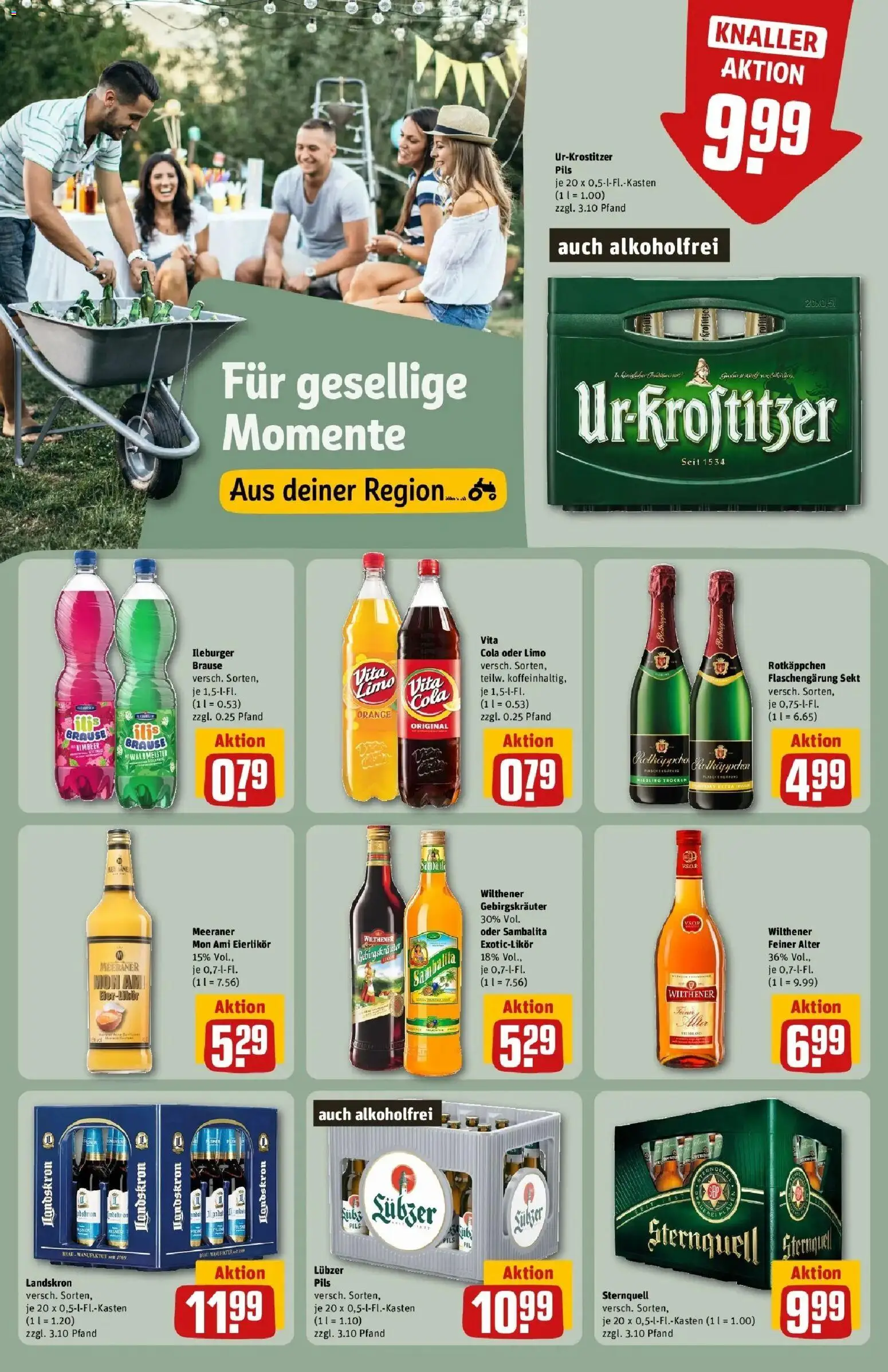REWE Prospekt ab 03.08.2026 zum Blättern » Angebote | Seite: 18 | Produkte: Sekt, Wilthener gebirgskrauter, Pils, Rotkäppchen