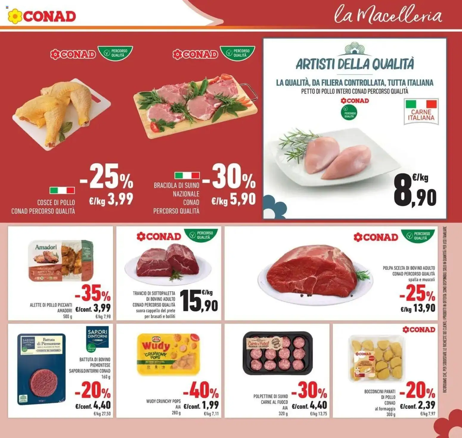 Volantino Conad del 21/10/2026 | Pagina: 41 | Prodotti: Petto di Pollo, Nuggets, Formaggio, Cosce di pollo