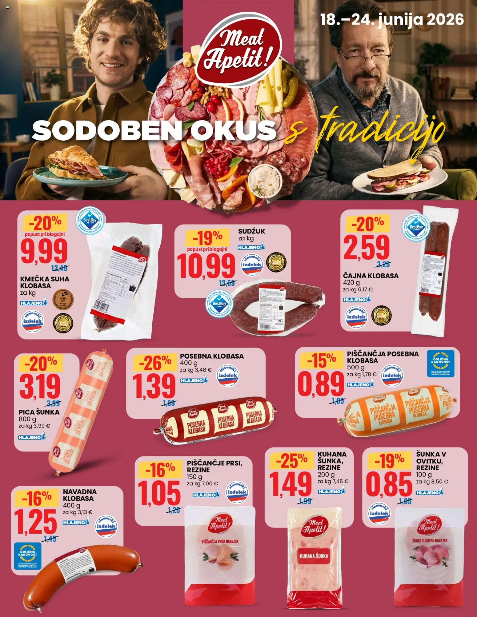 Novi Eurospin katalog ponudbe – veljaven od 18.06.2026 | Stran: 11 | Izdelki: Narezek, Sunka, Pica