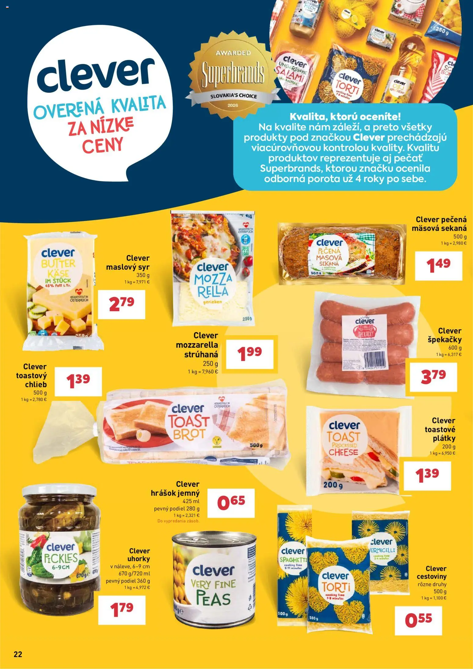 Nové Billa akcie – leták je platný od 09.09.2026 | Strana: 22 | Produkty: Syr, Olej, Mozzarella, Hrášok