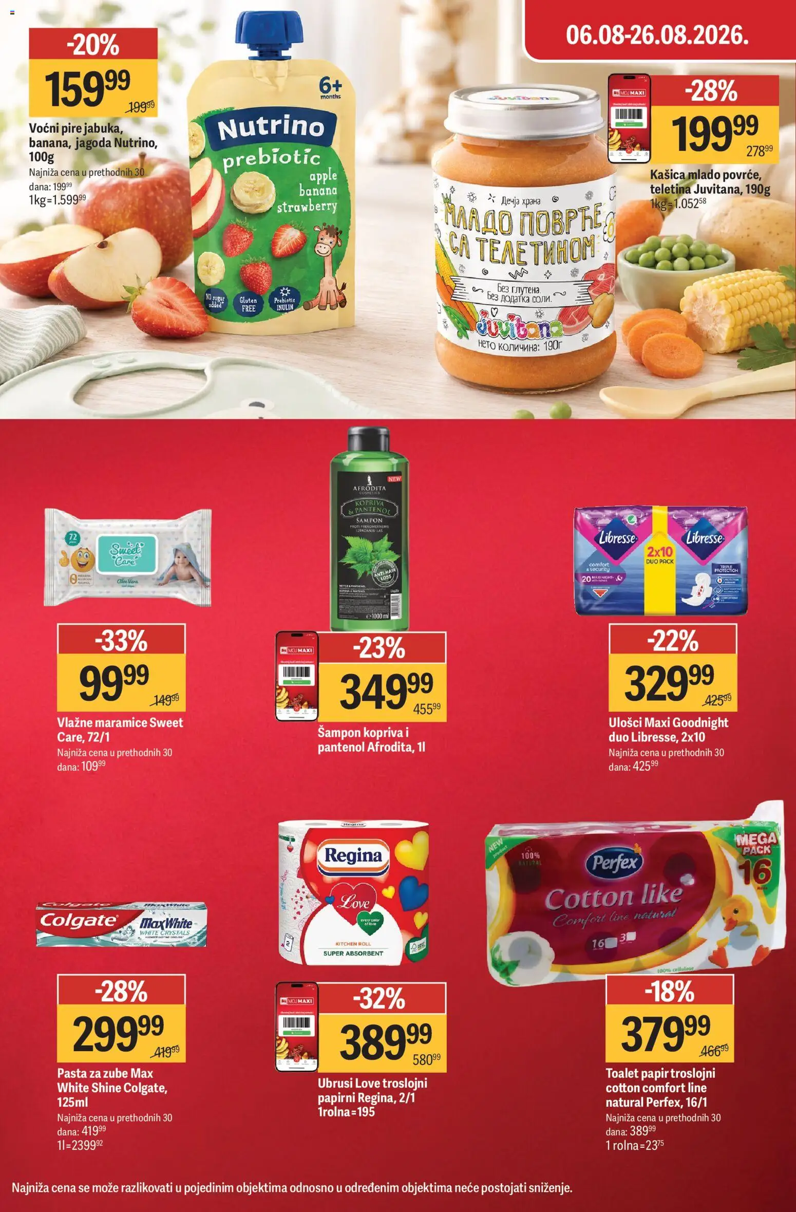 Mega Maxi katalog - važi od 13.08.2026 | Strana: 6 | Proizvode: Banana, Ubrus, Vlažne maramice, Pasta za zube