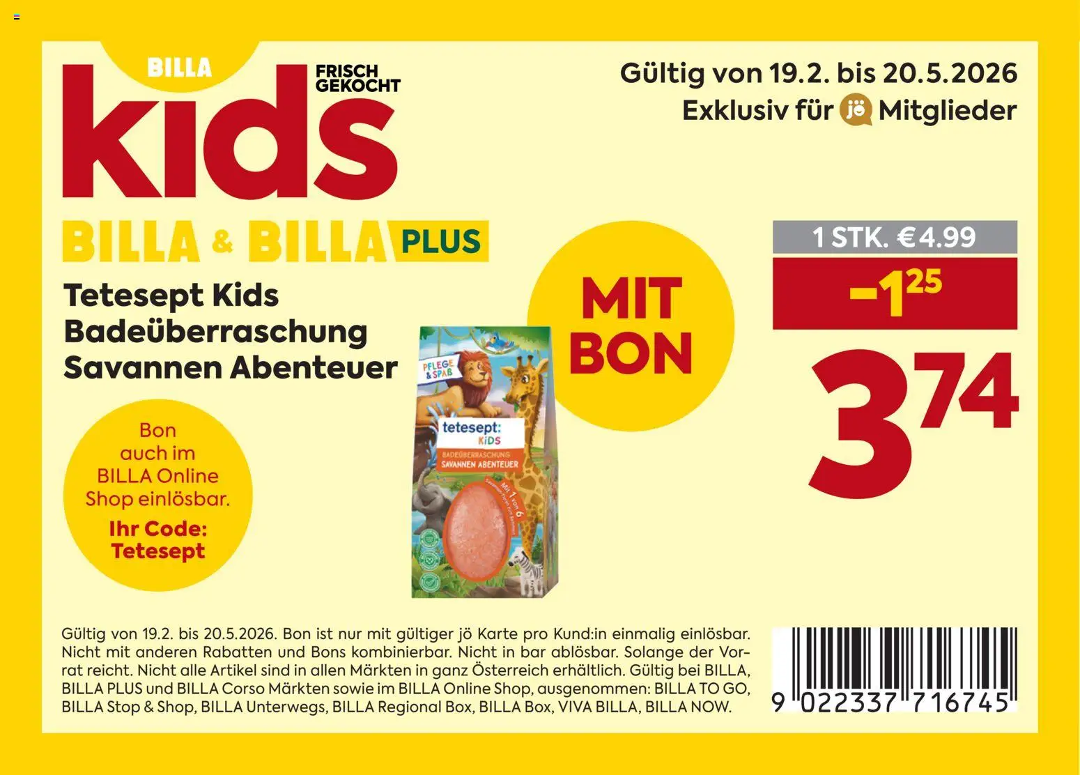 Billa Kids Bons gültig ab 19.02.2026 | Seite: 1