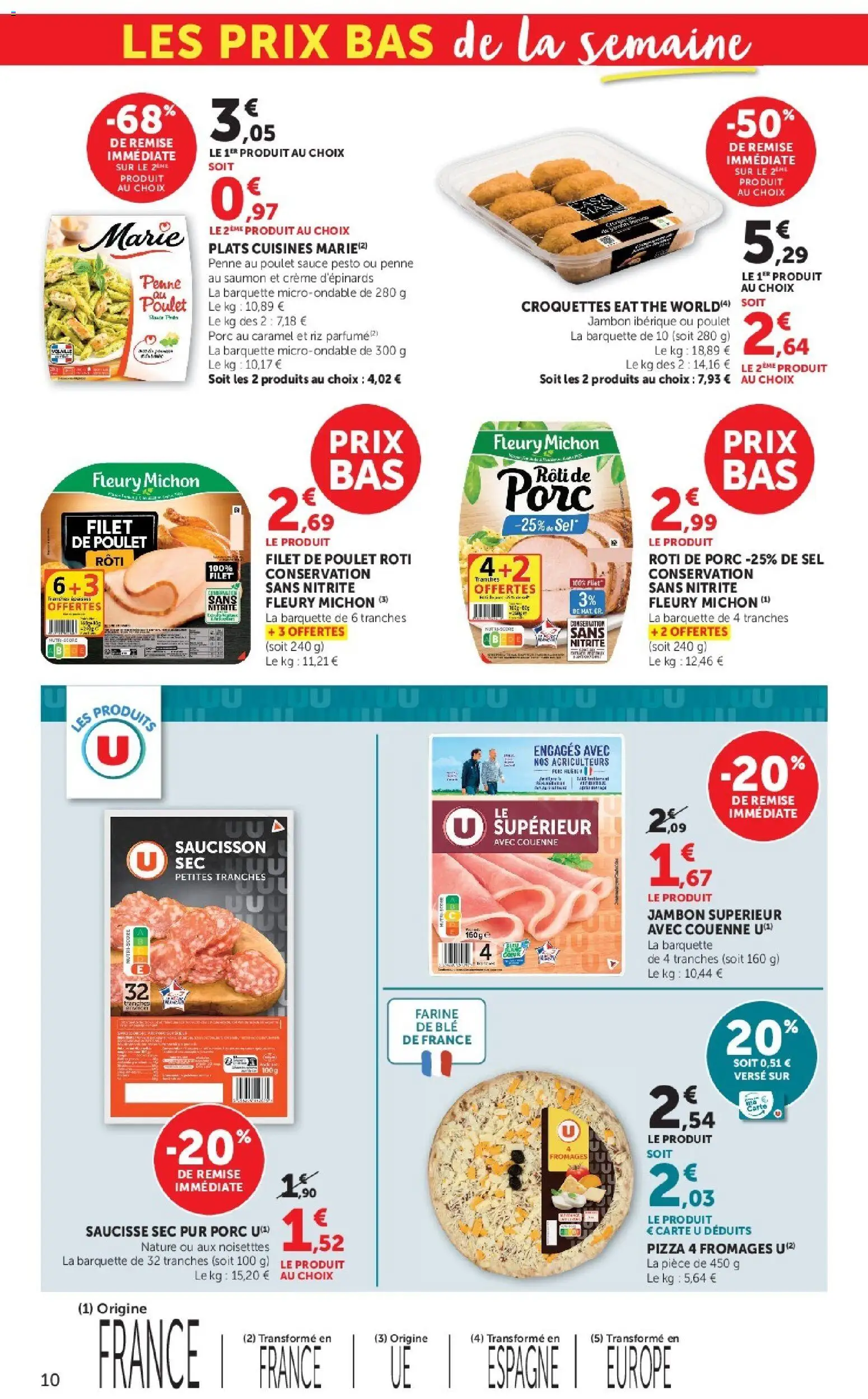 {H1} | Page: 10 | Produits: Sel, Riz, Thé, Crème