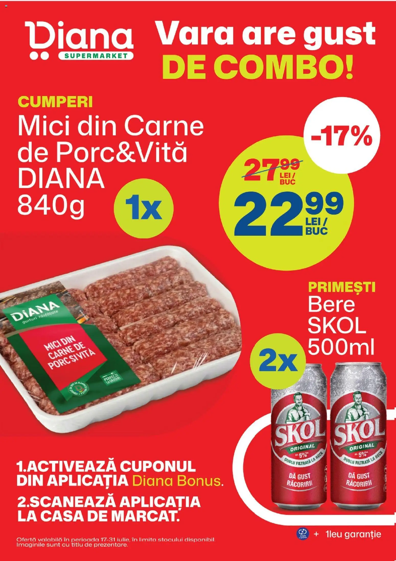 Noul catalog Diana – valabil de la 16.07.2026 | Pagină: 2 | Produse: Mici, Bere, Carne De Porc
