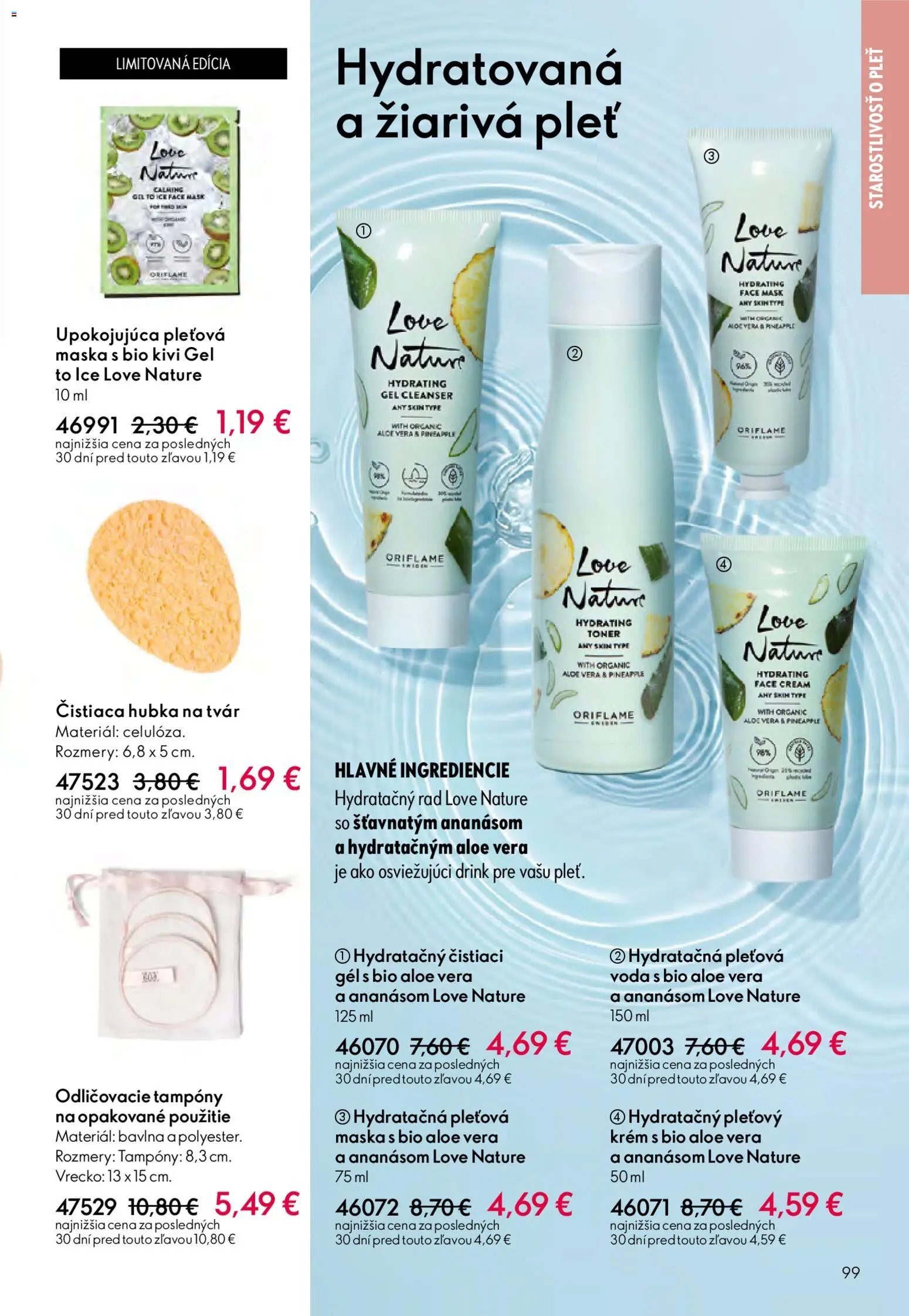 Nové Oriflame akcie – leták je platný od 15.04.2026 | Strana: 99 | Produkty: Hubka, Maska, Voda, Toner