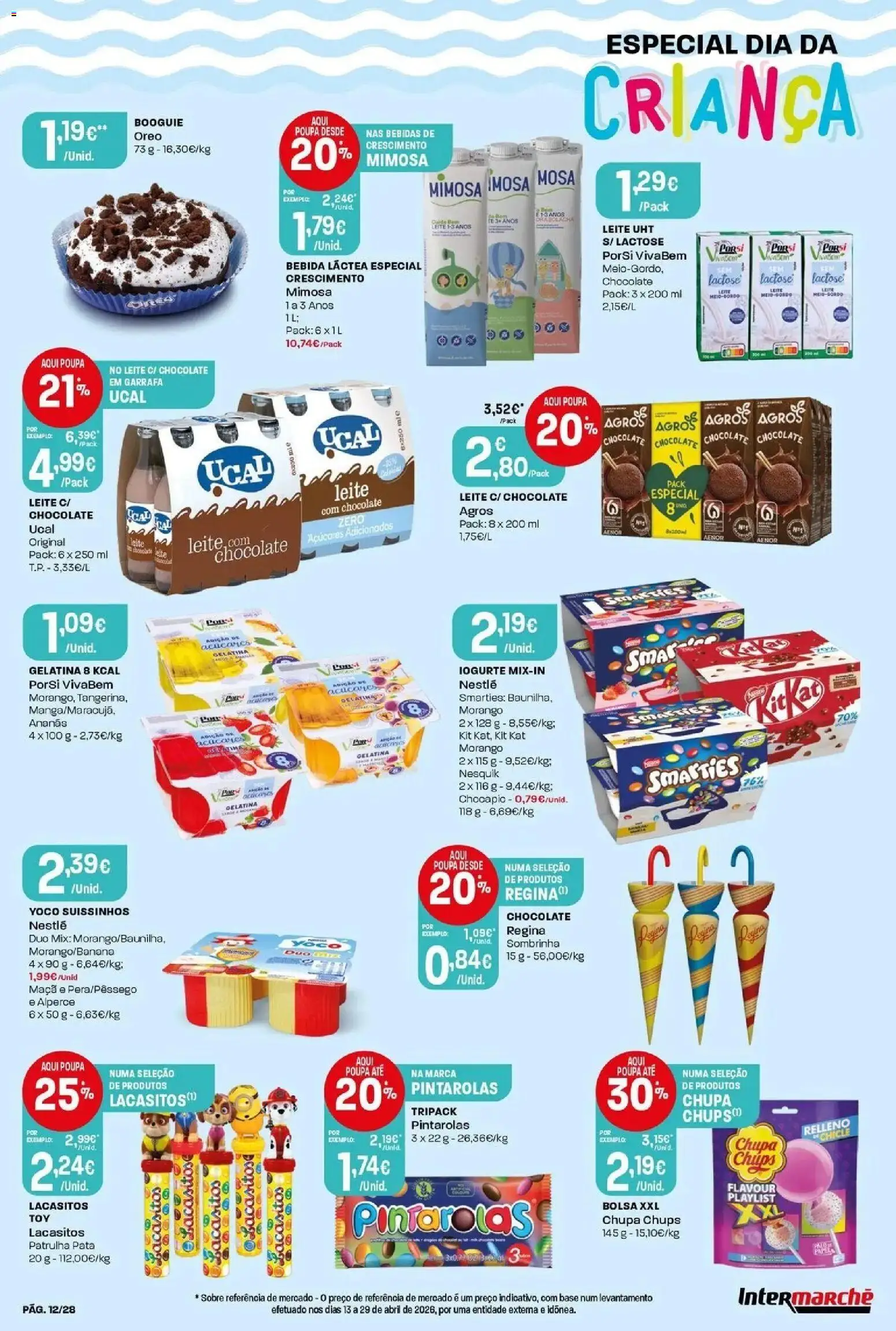 Intermarché - Isto é que são preços BAIXOS │ válido de 28.05.2026 | Página: 12 | Produtos: Bolsa, Leite, Iogurte, Chocolate