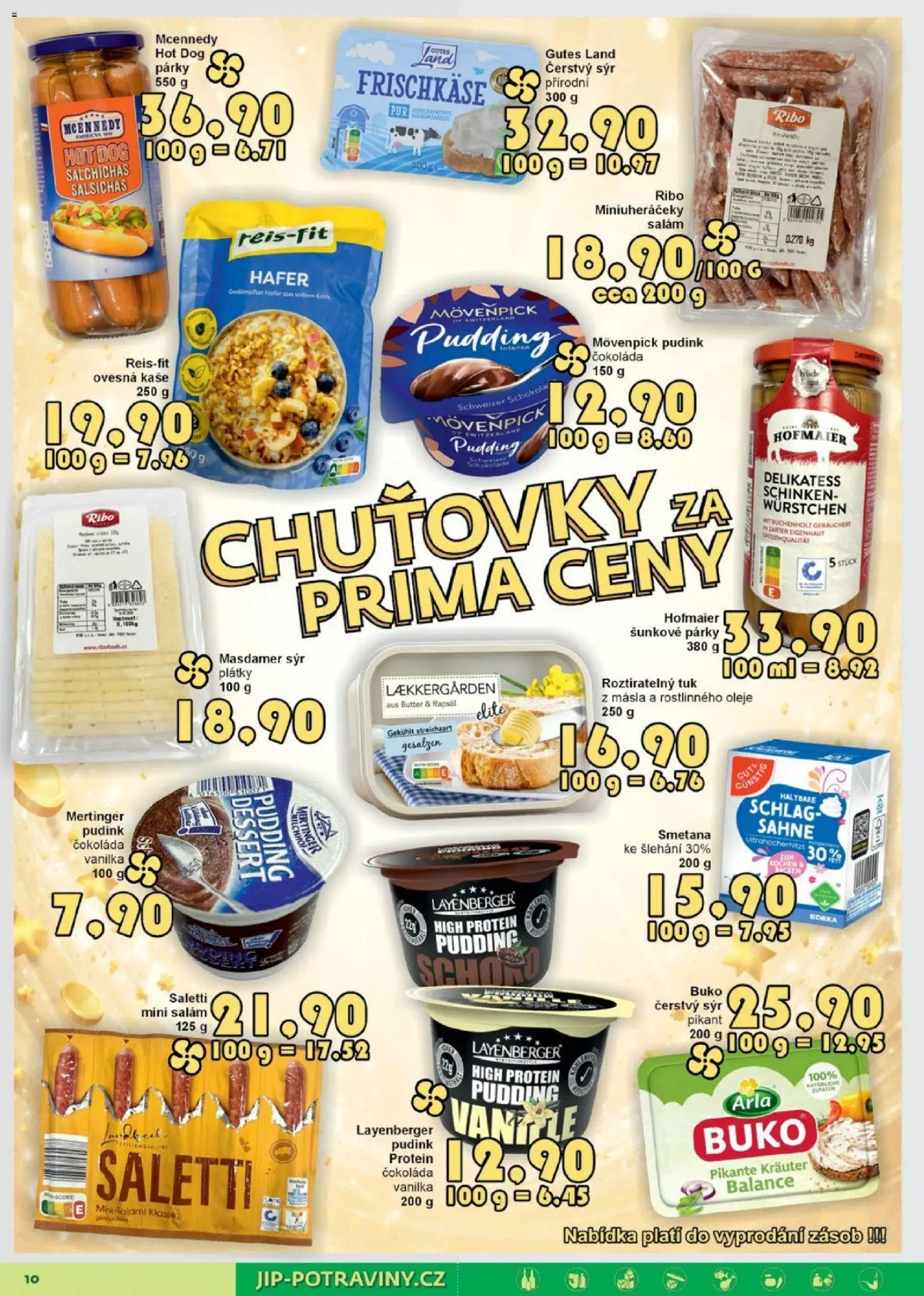 Jip leták od 22.04.2026 | Strana: 10 | Produkty: Čokoláda, Salám, Smetana, Hot dog