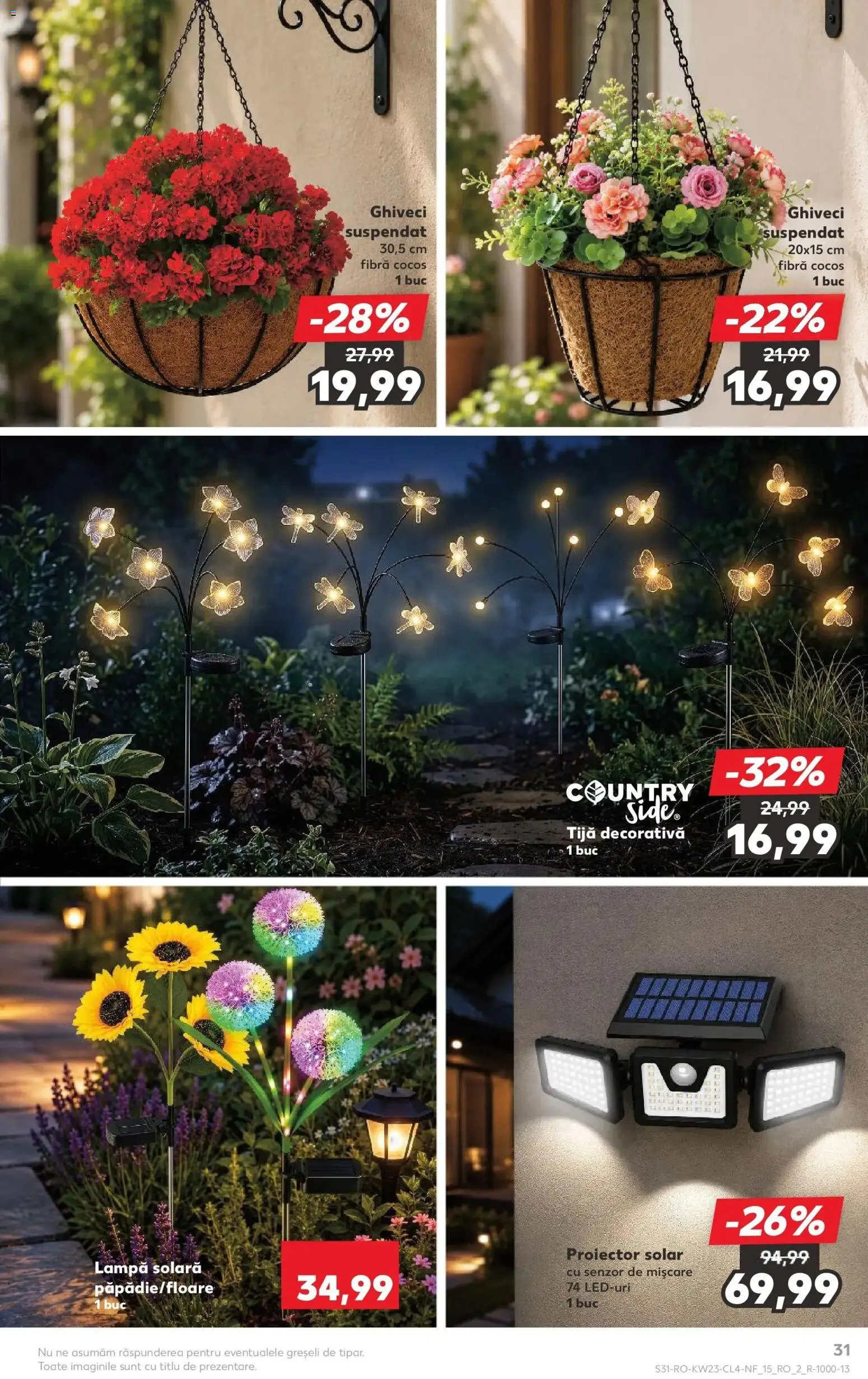 Noul catalog Kaufland – valabil de la 03.06.2026 | Pagină: 31 | Produse: T cetveli, Ghiveci, Lampă