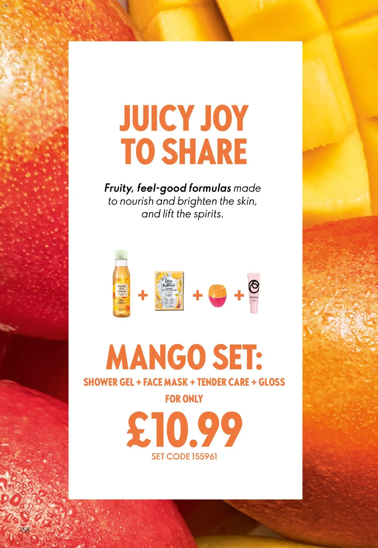 {H1} | Page: 158 | Products: Shower, Mask, Shower gel, Mango