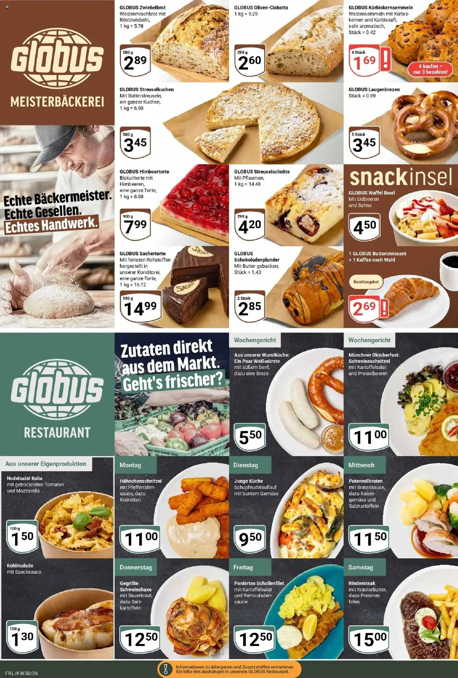 Globus Prospekt Freilassing (ab 14.09.2026) » Angebote online | Seite: 7 | Produkte: Mozzarella, Gemüse, Erdbeeren, Sahne